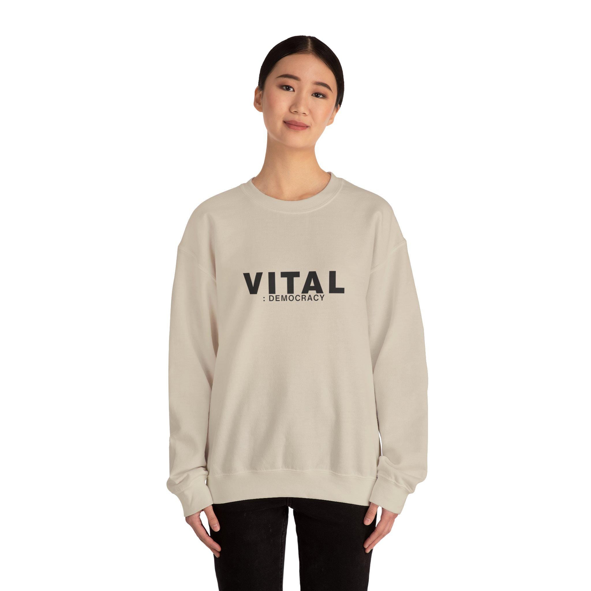 Activism Protest Sweatshirt - Minimalist Crewneck Top | Vital Democracy