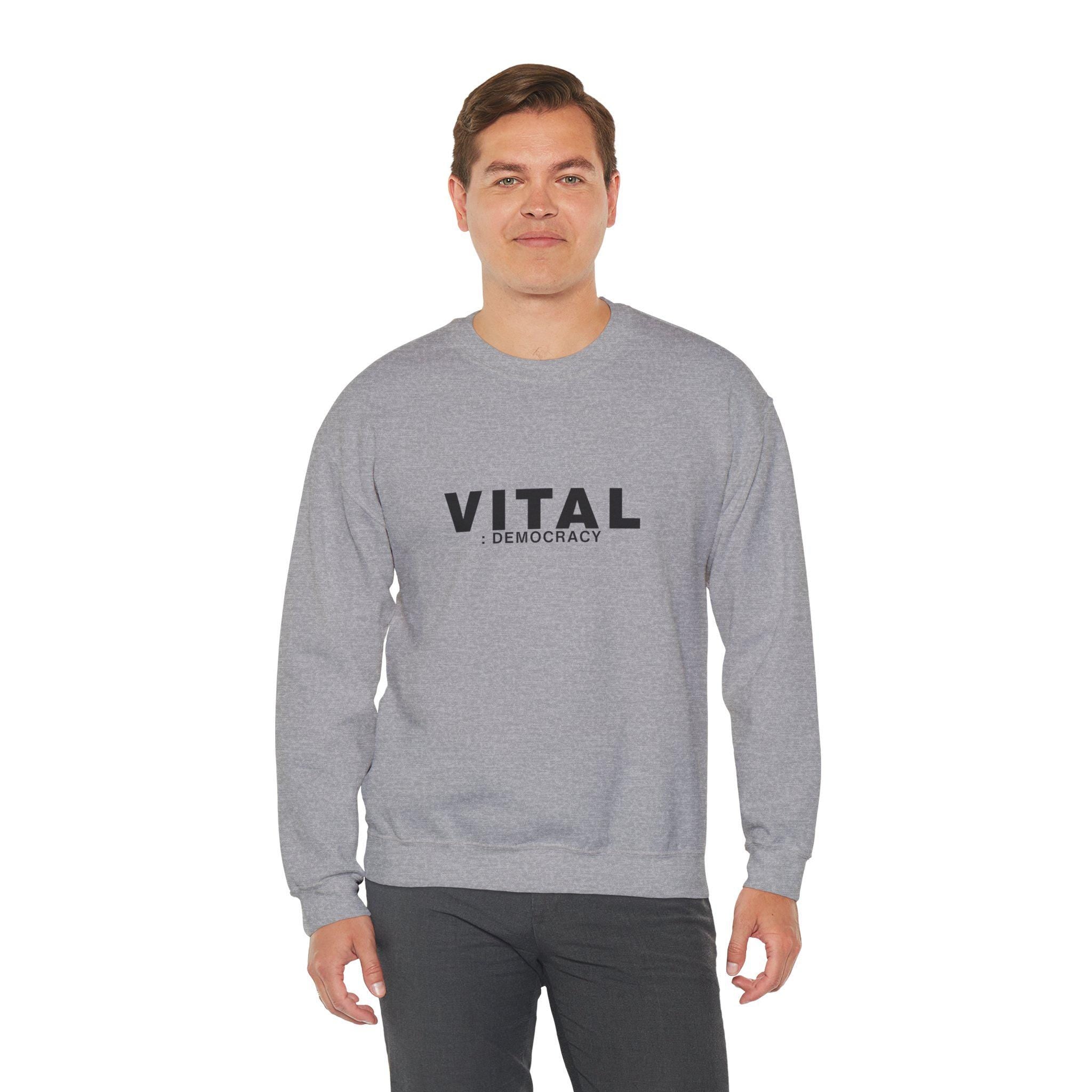 Activism Protest Sweatshirt - Minimalist Crewneck Top | Vital Democracy