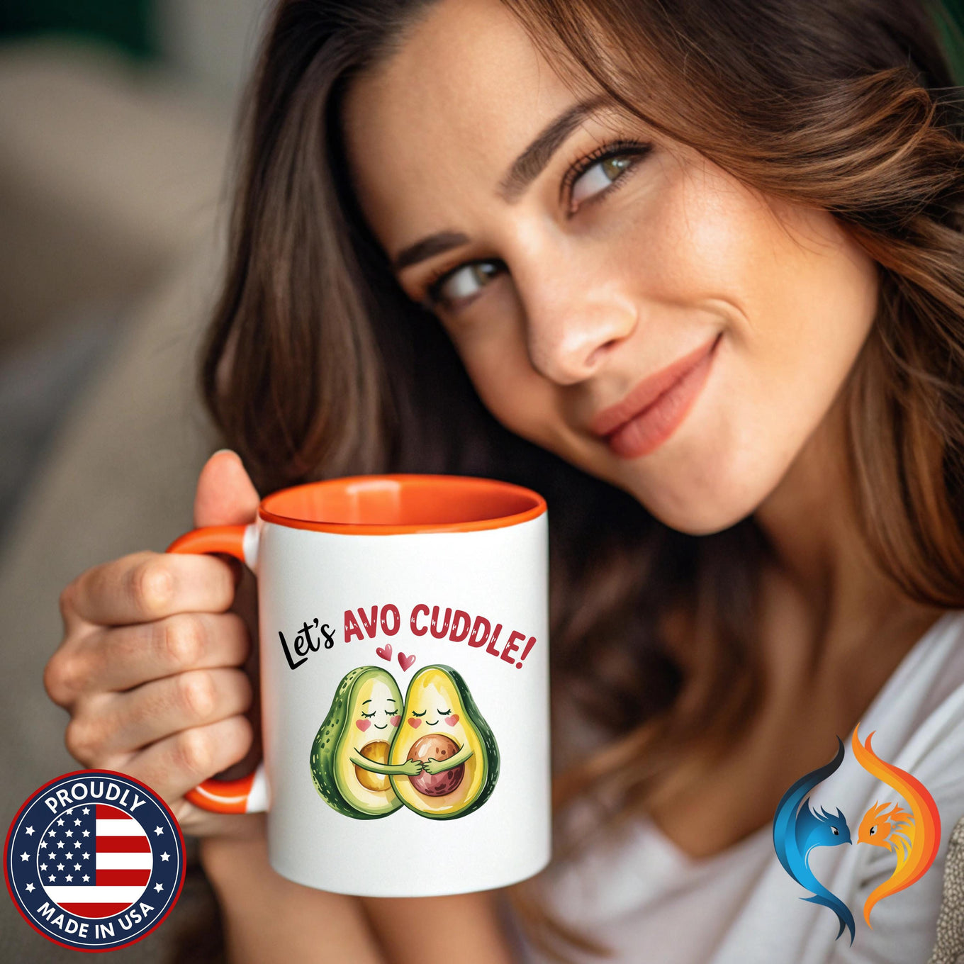 Let's Avo Cuddle Avocado Mug Product Photo | Nutty Designs