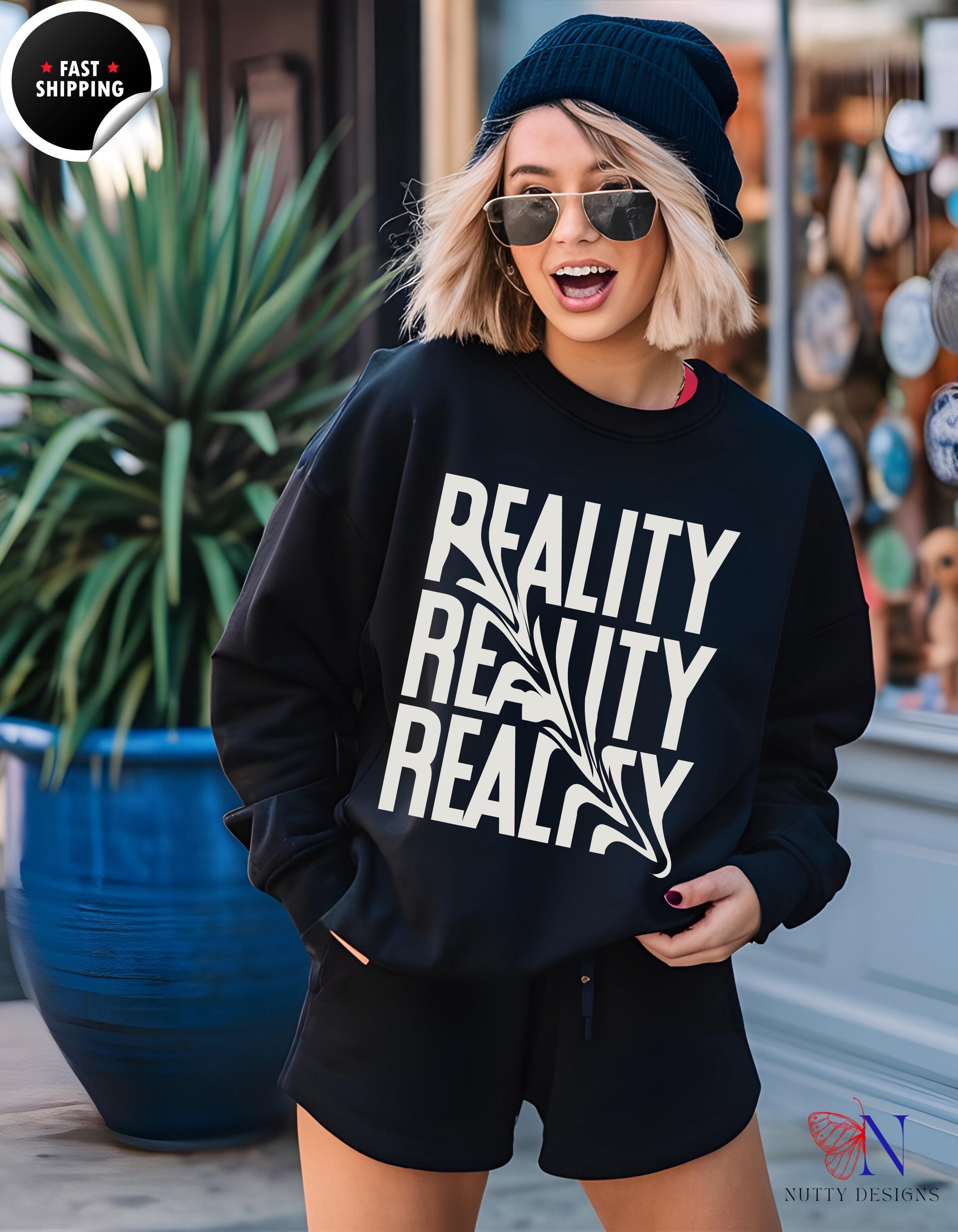 Distorted Reality Sweatshirt | Unique Graphic Hoodie for Trendy Style | Cozy Unisex Pullover for Everyday Wear