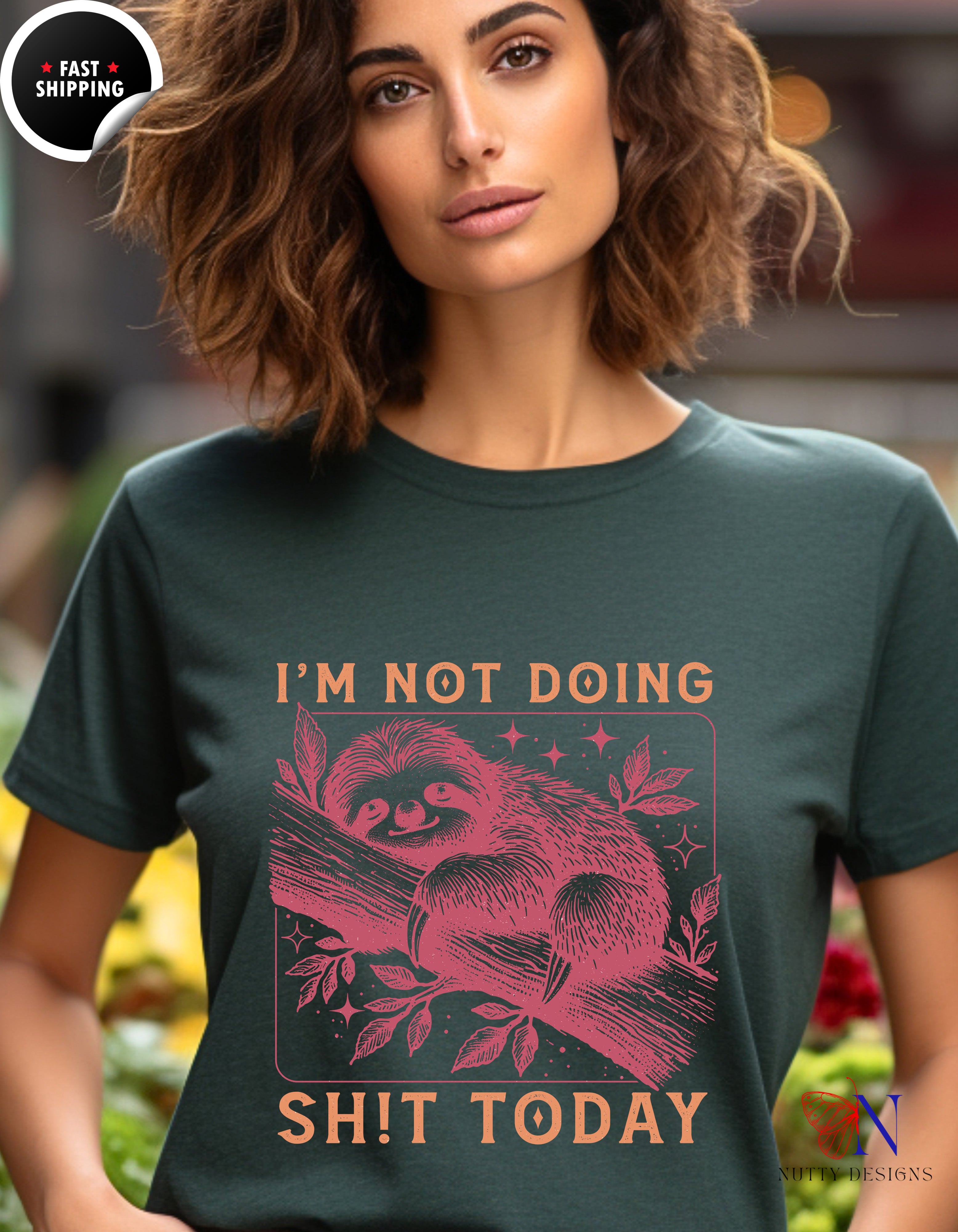 sloth , I am Not Doing Shit Today, Under 20 Mug Lifestyle Mockup | Nutty Designs