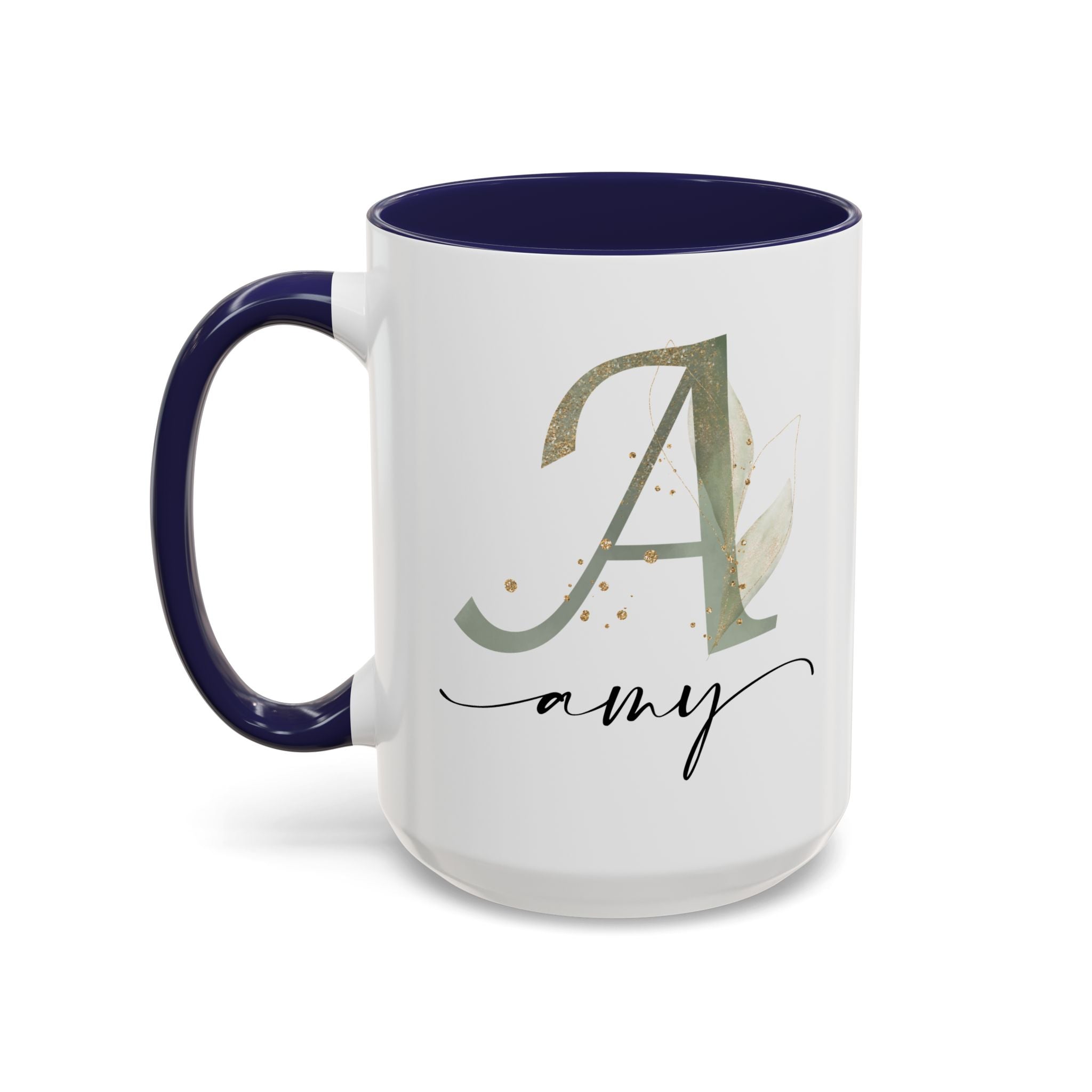 Personalized Floral Initial Coffee Mug for her, Custom Name Mug, Wedding Favor, Unique Home Décor Coffee Cup, Girlfriend Gift, Monogram Mug