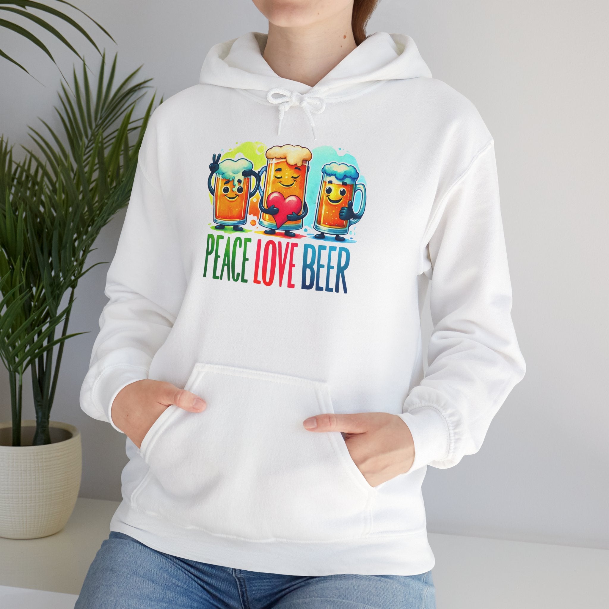 Peace Over Beer Hoodie — Funny Beer Lover Sweatshirt