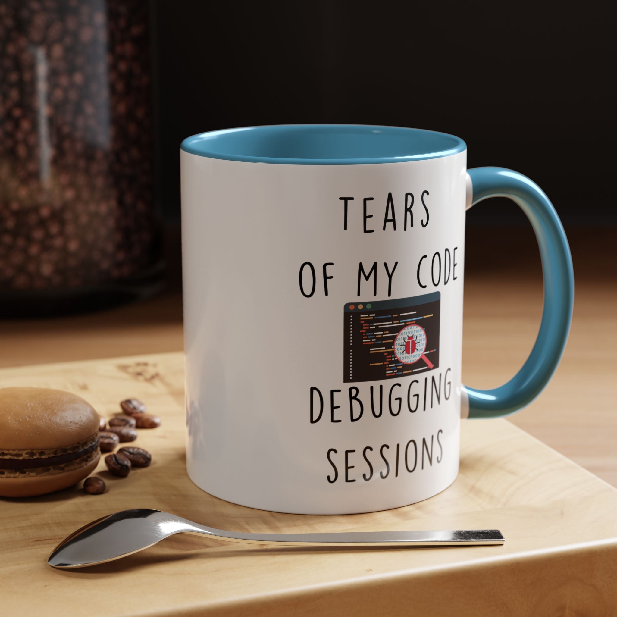 Funny Coffee Mug, Personalized Mug, Tears Of My Code Debugging Sessions, Accent Cup (11, 15oz), Sarcastic Mug,  Tea Cup, Gift Under 20