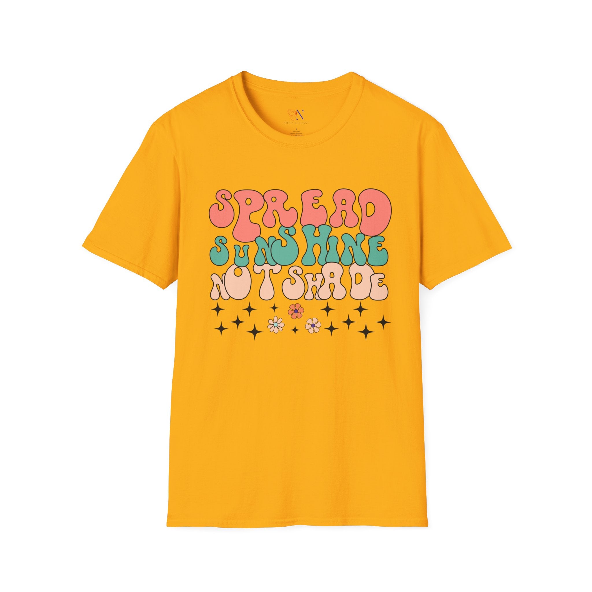 Retro Sunshine Not Shade T-Shirt, Positive Vibes Tee, Inspirational Shirt, Happy Vibes Top, Motivational tshirt, Sunny Days Apparel