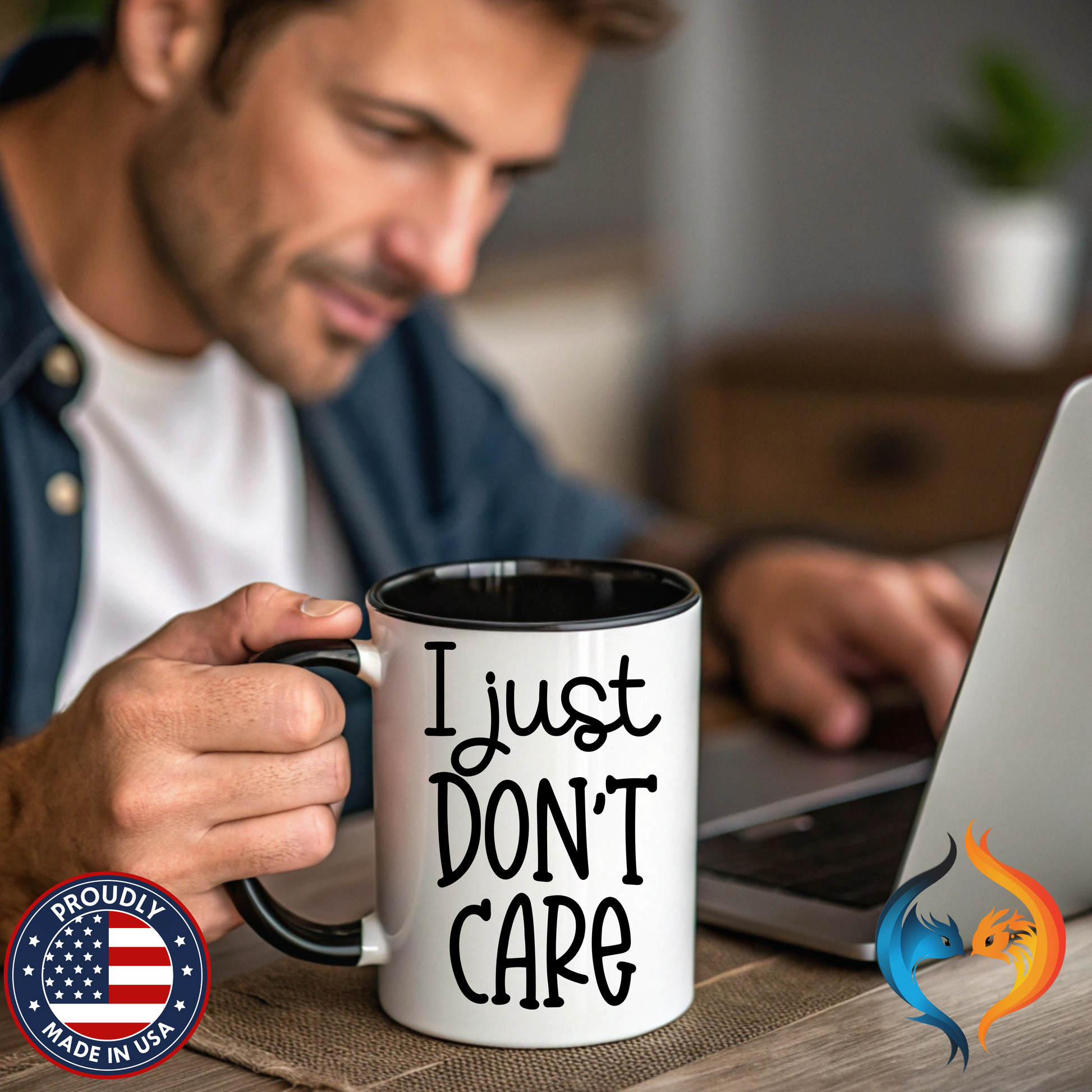 I Just Dont Care Mug Product Photo | Nutty Designs