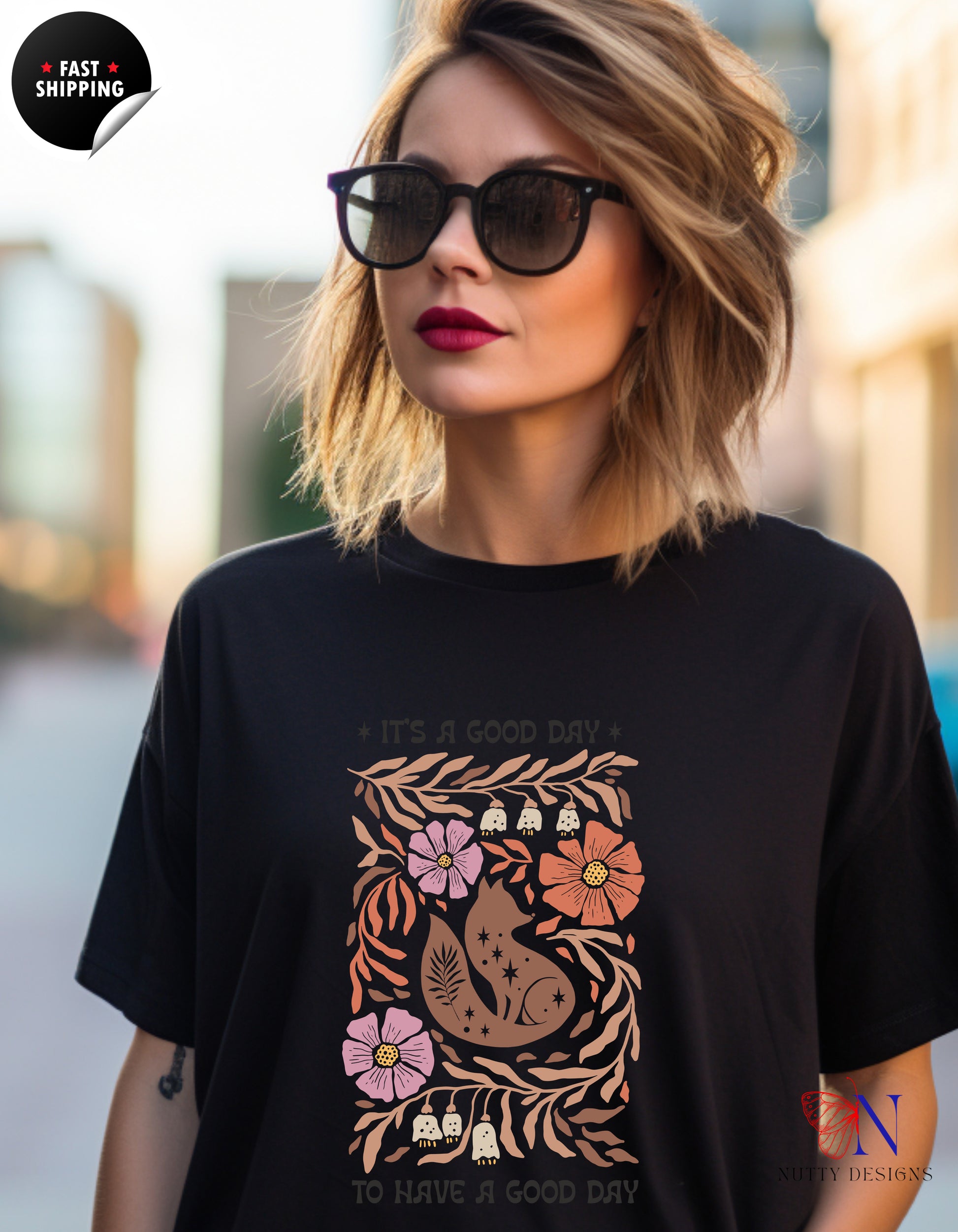 It's a good day to have a good day, Trendy Aesthetic Shirt, Cute T-Shirt Lifestyle Mockup | Nutty Designs