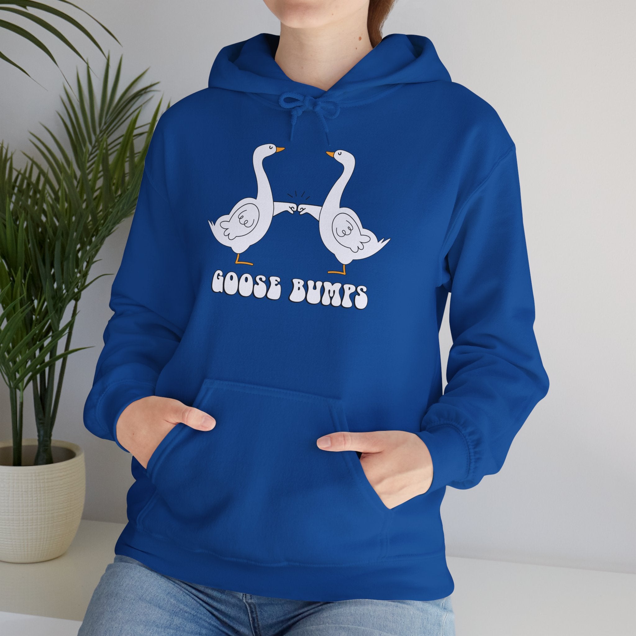 Goose Bumps Hoodie – Cute Goose Couple Graphic Hooded Sweatshirt