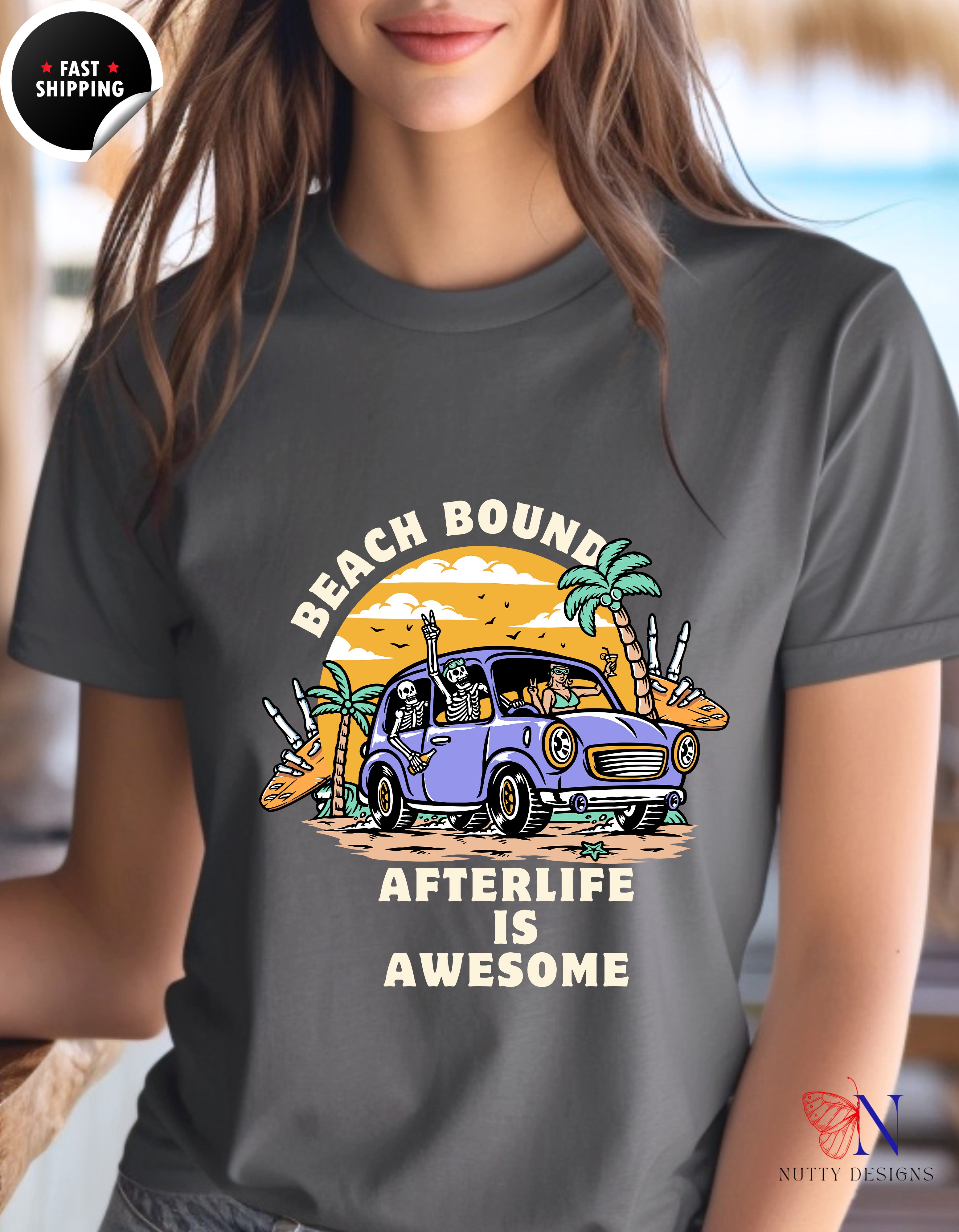 Afterlife Is Awesome - Funny Skeleton T-shirt
