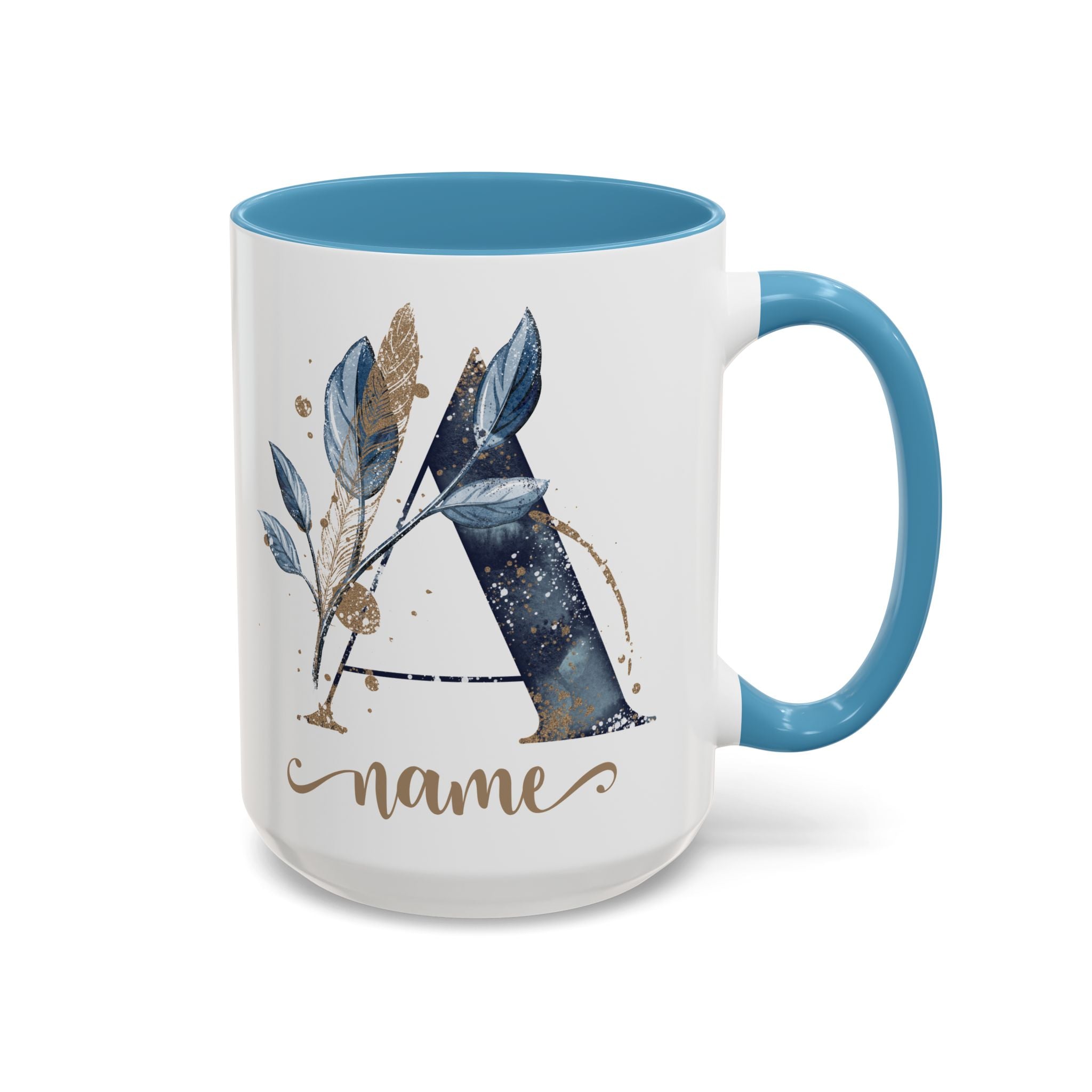 Personalized Floral Initial Coffee Mug for her, Custom Name Mug, Wedding Favor, Unique Home Décor Coffee Cup, Girlfriend Gift, Monogram Mug