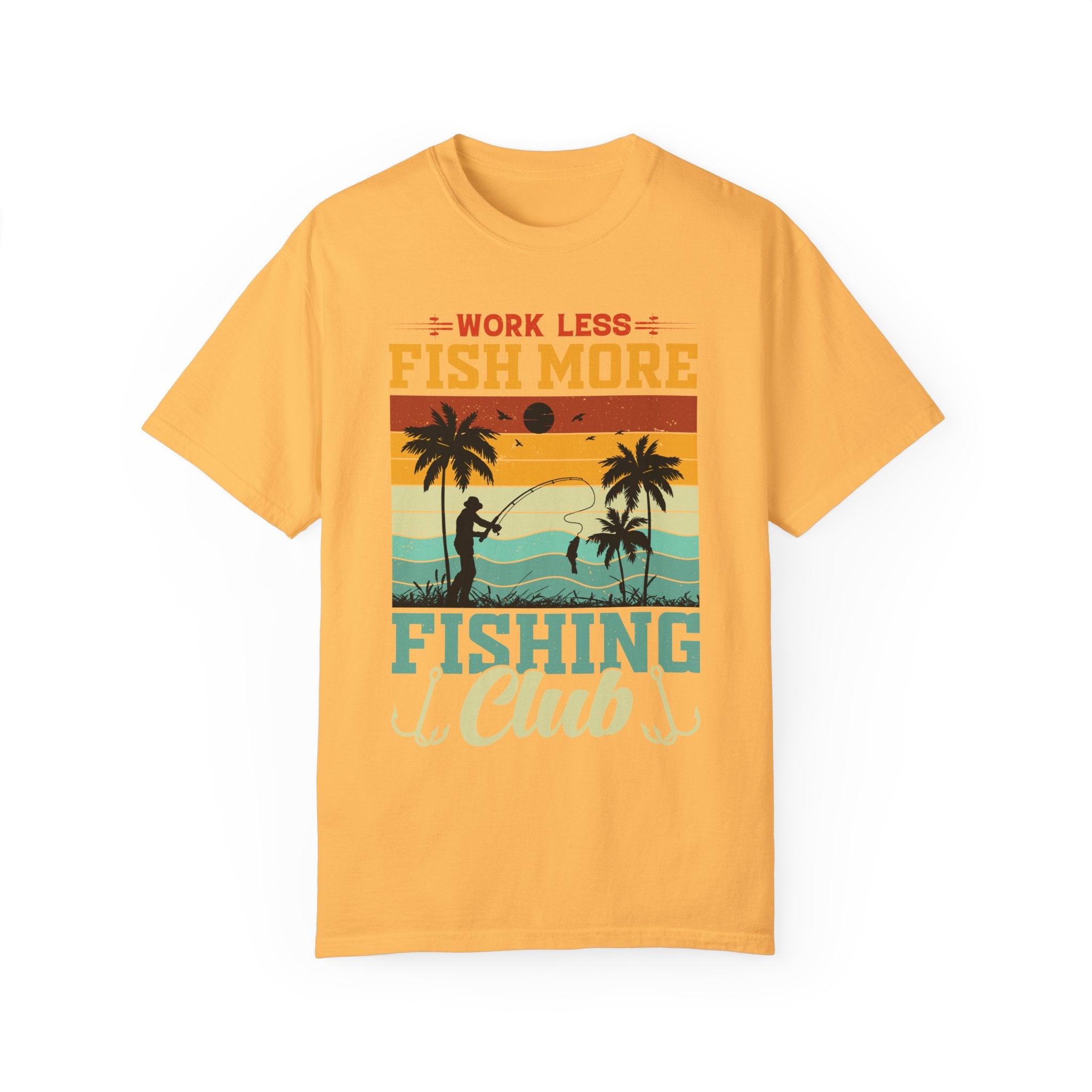 Work Less, Fish More , Fishing Club, Family Vacation, Summer vibes , Retro Summer, Vacation Squad Shirt, Funny Unisex T-shirt