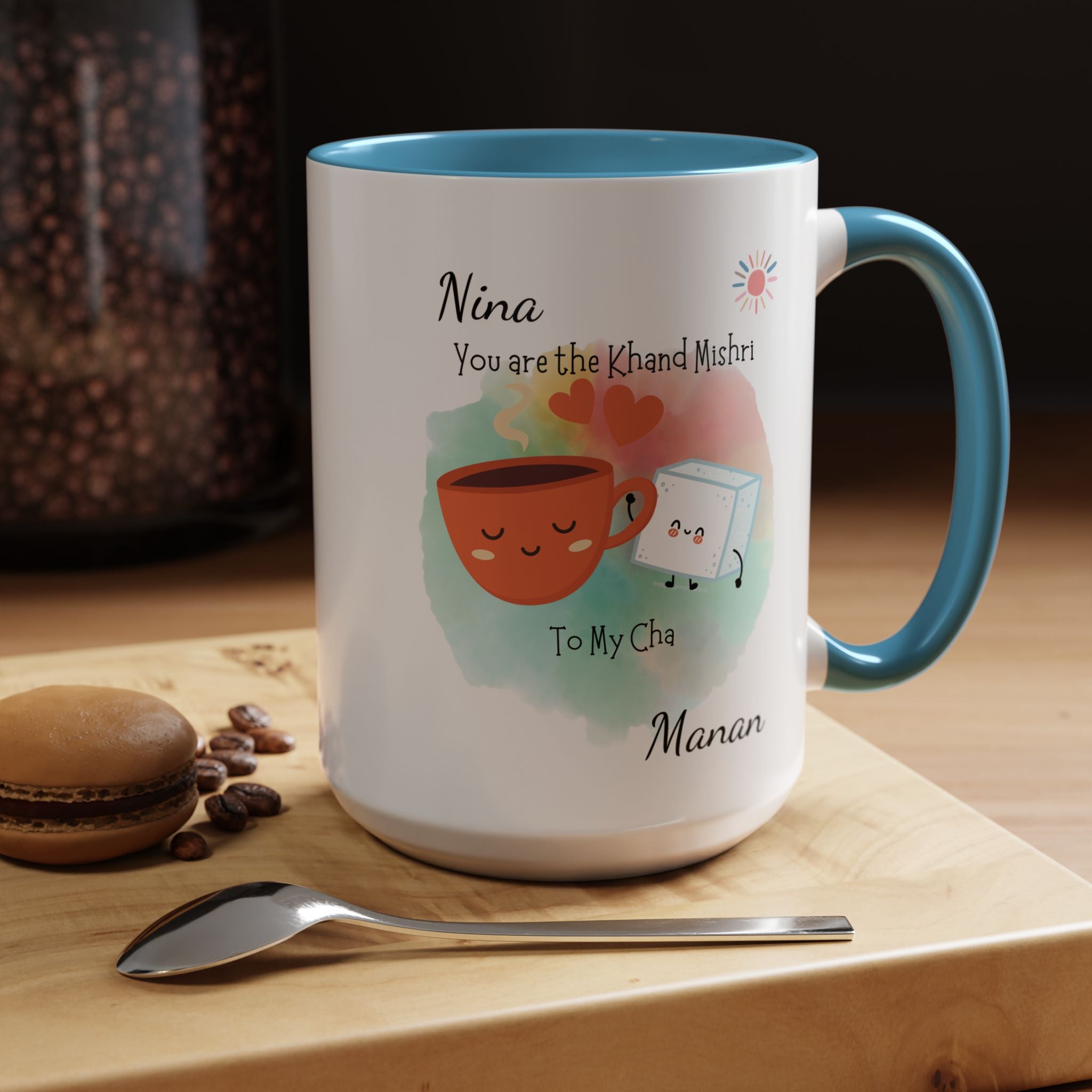 Funny Coffee Mug, Personalized Mug, You Are Khand Mishri To My Cha Cup 11/15oz, Anniversary, Wedding, Valentines, Romantic Gift Him her