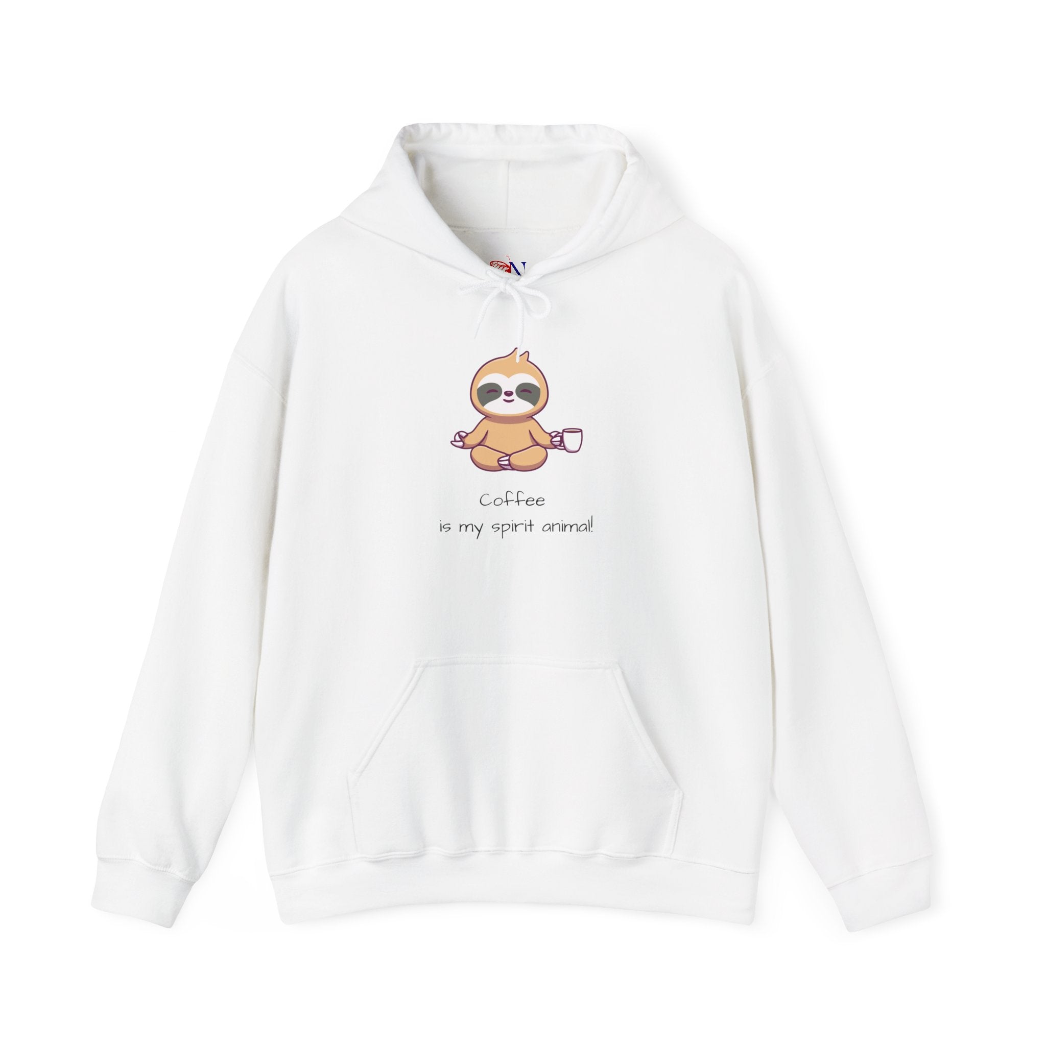 Sloth Coffee Hoodie — "Coffee is my spirit animal" Cute Cozy Pullover
