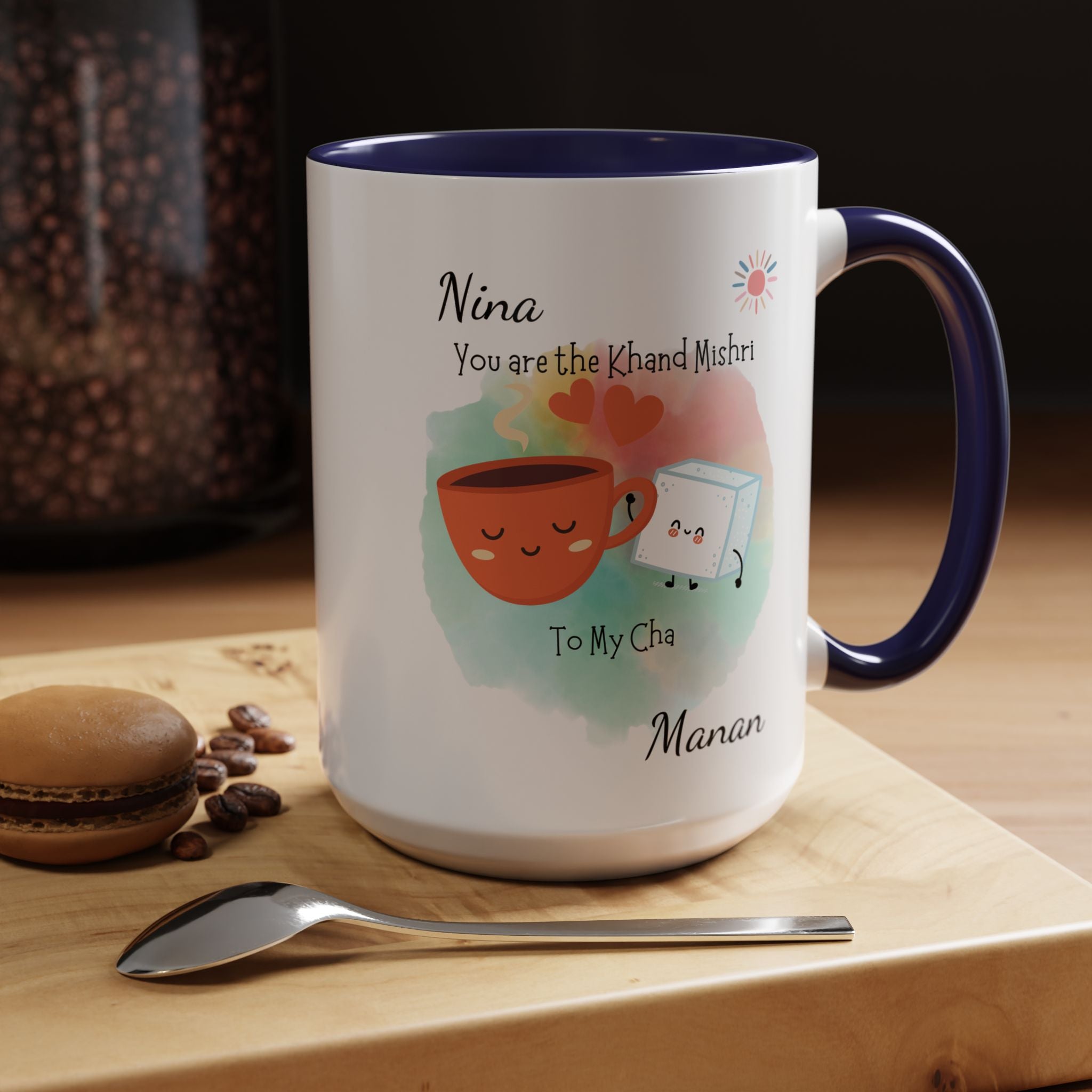 Funny Coffee Mug, Personalized Mug, You Are Khand Mishri To My Cha Cup 11/15oz, Anniversary, Wedding, Valentines, Romantic Gift Him her