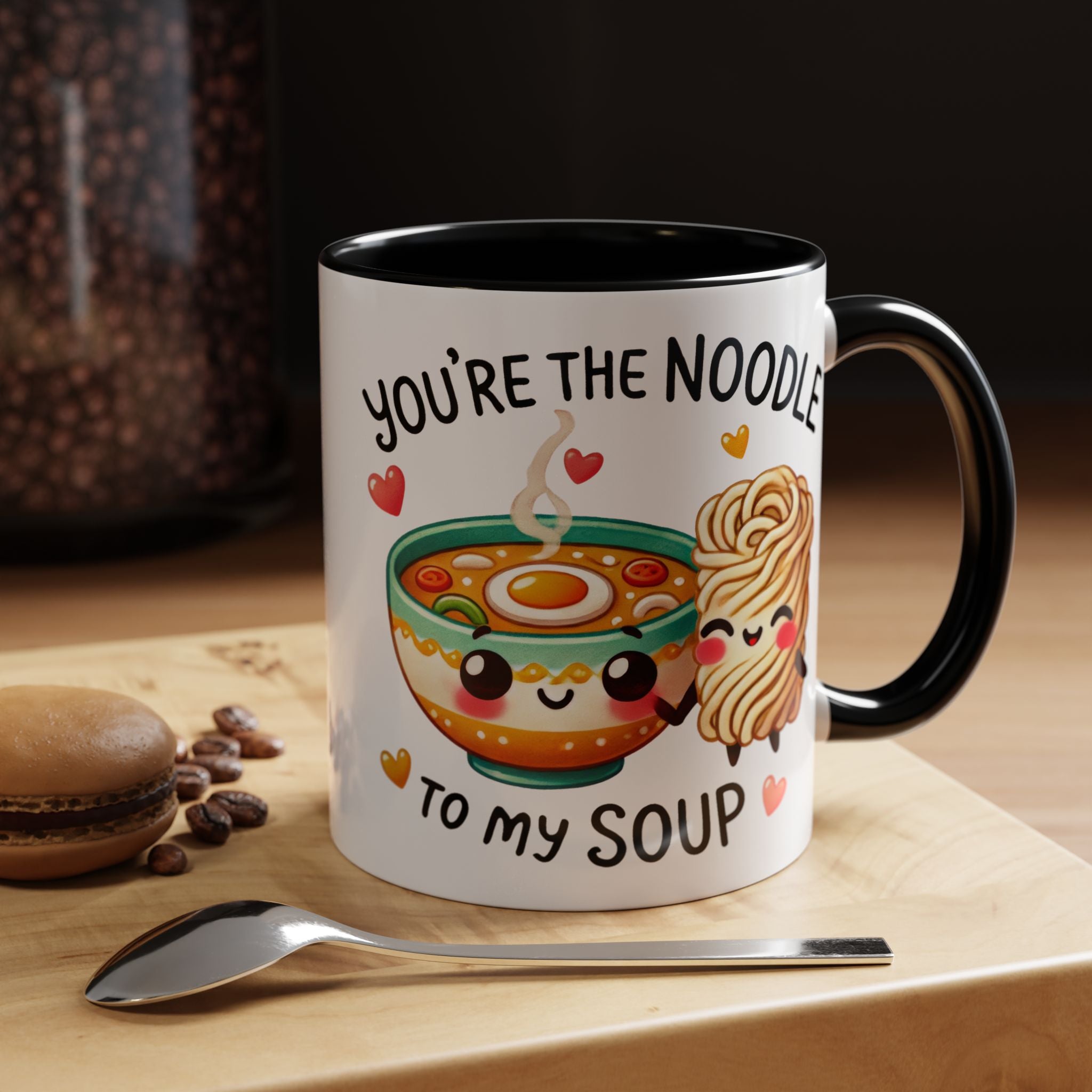 You Are The Noodle To My Soup Personalized Romantic Mug Accent Cup 11/15oz, Anniversary Wedding Valentines Custom Gift Him her Spouse BF GF