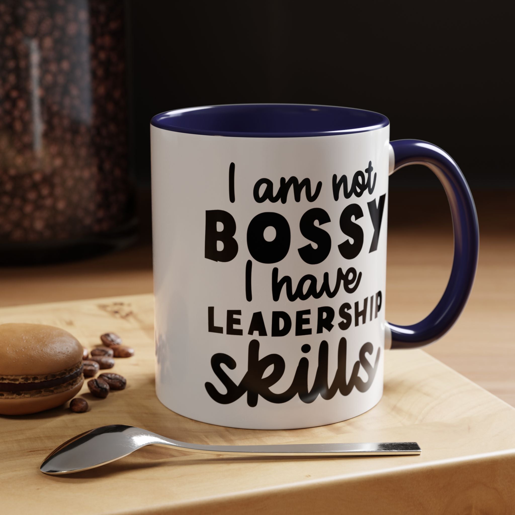 Funny Coffee Mug, Personalized Mug, I am Not Bossy I Have Leadership Skills Accent Cup (11, 15oz), Gift Under 20, White Elephant Gift