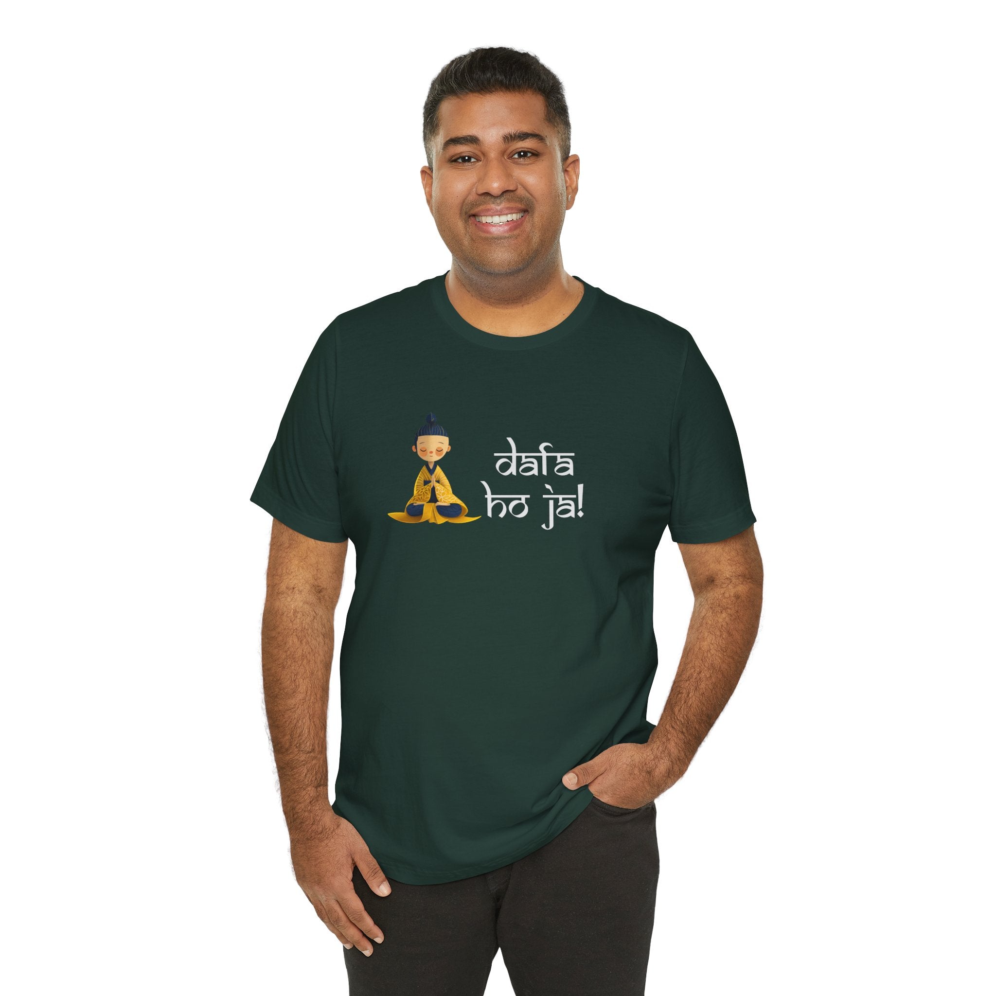 Dafa Ho Ja  Funny Indian pride slogan gift Desi Swag Pakistani tshirt Brown humor T-shirt Punny tee shirt Unisex Short Sleeve Tee