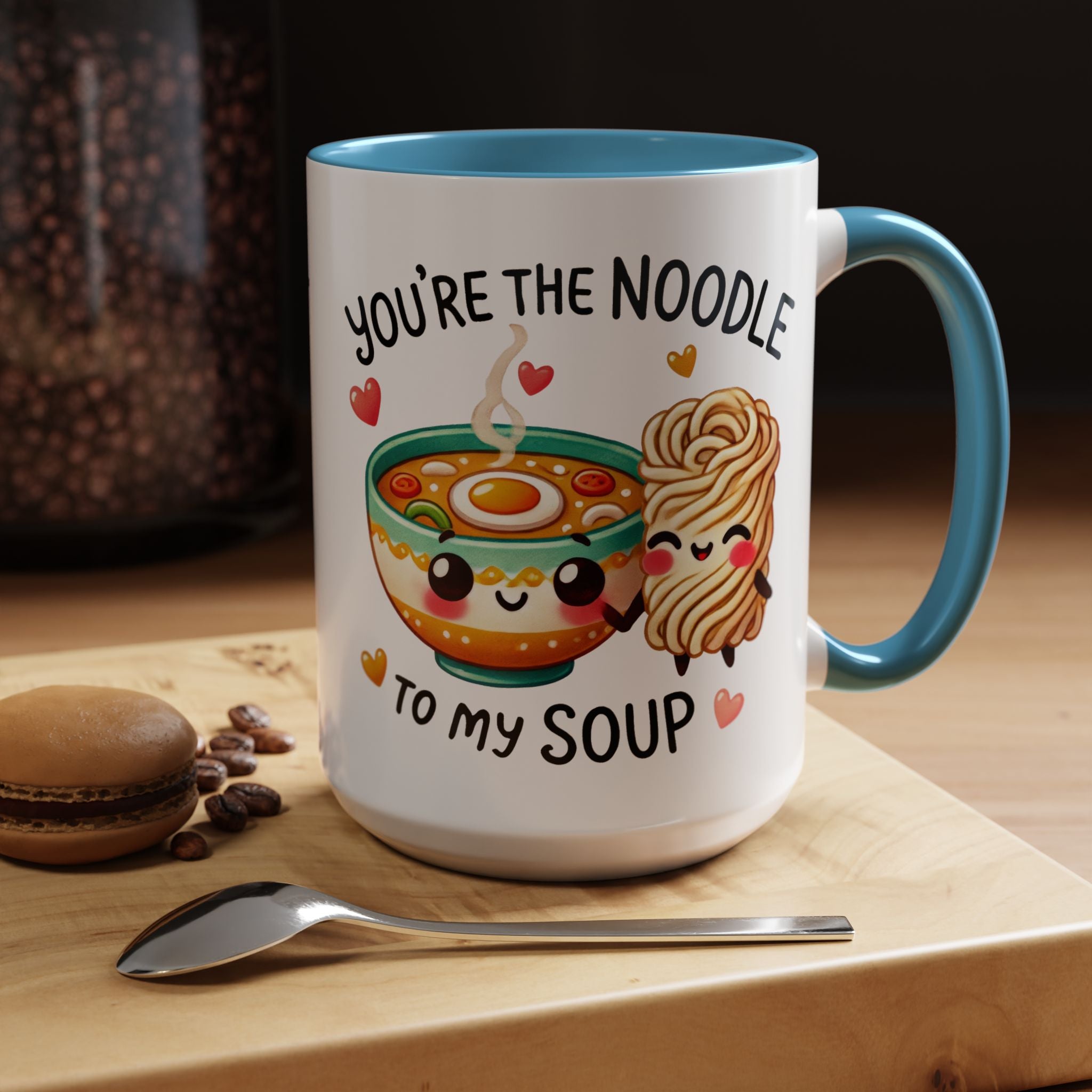 You Are The Noodle To My Soup Personalized Romantic Mug Accent Cup 11/15oz, Anniversary Wedding Valentines Custom Gift Him her Spouse BF GF