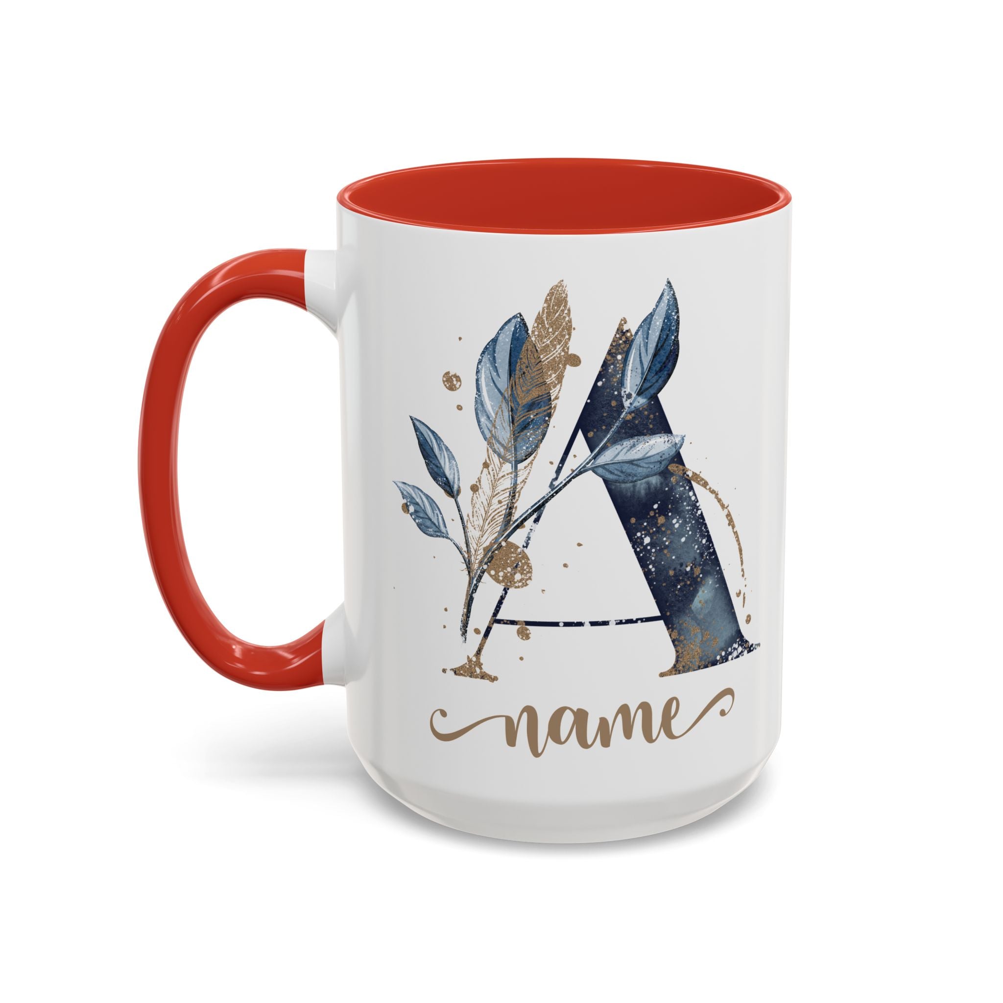 Personalized Floral Initial Coffee Mug for her, Custom Name Mug, Wedding Favor, Unique Home Décor Coffee Cup, Girlfriend Gift, Monogram Mug