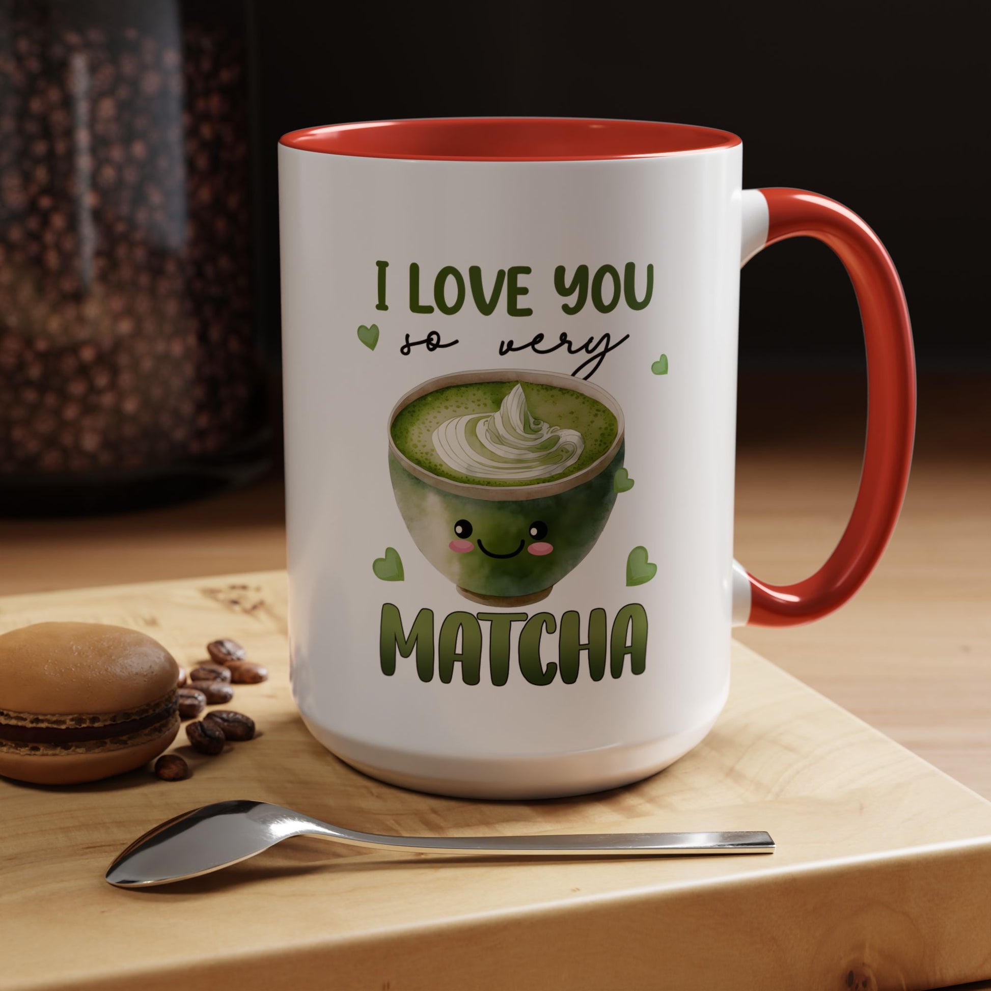 I Love You So Very Matcha Mug Lifestyle Mockup | Nutty Designs