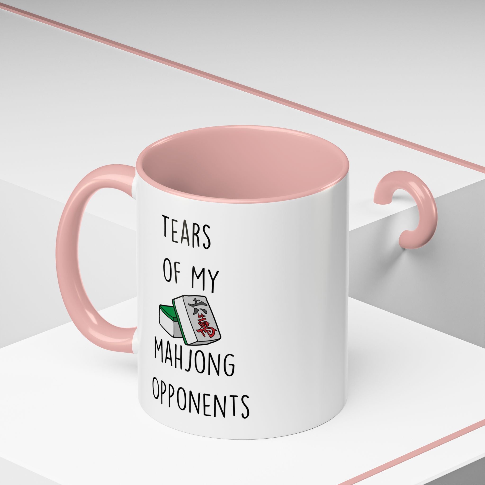 Funny Coffee Mug, Personalized Mug, Tears Of My Mahjong Opponents, Accent Cup (11, 15oz), Sarcastic Mug,  Tea Coffee Cup, Gift Under 20