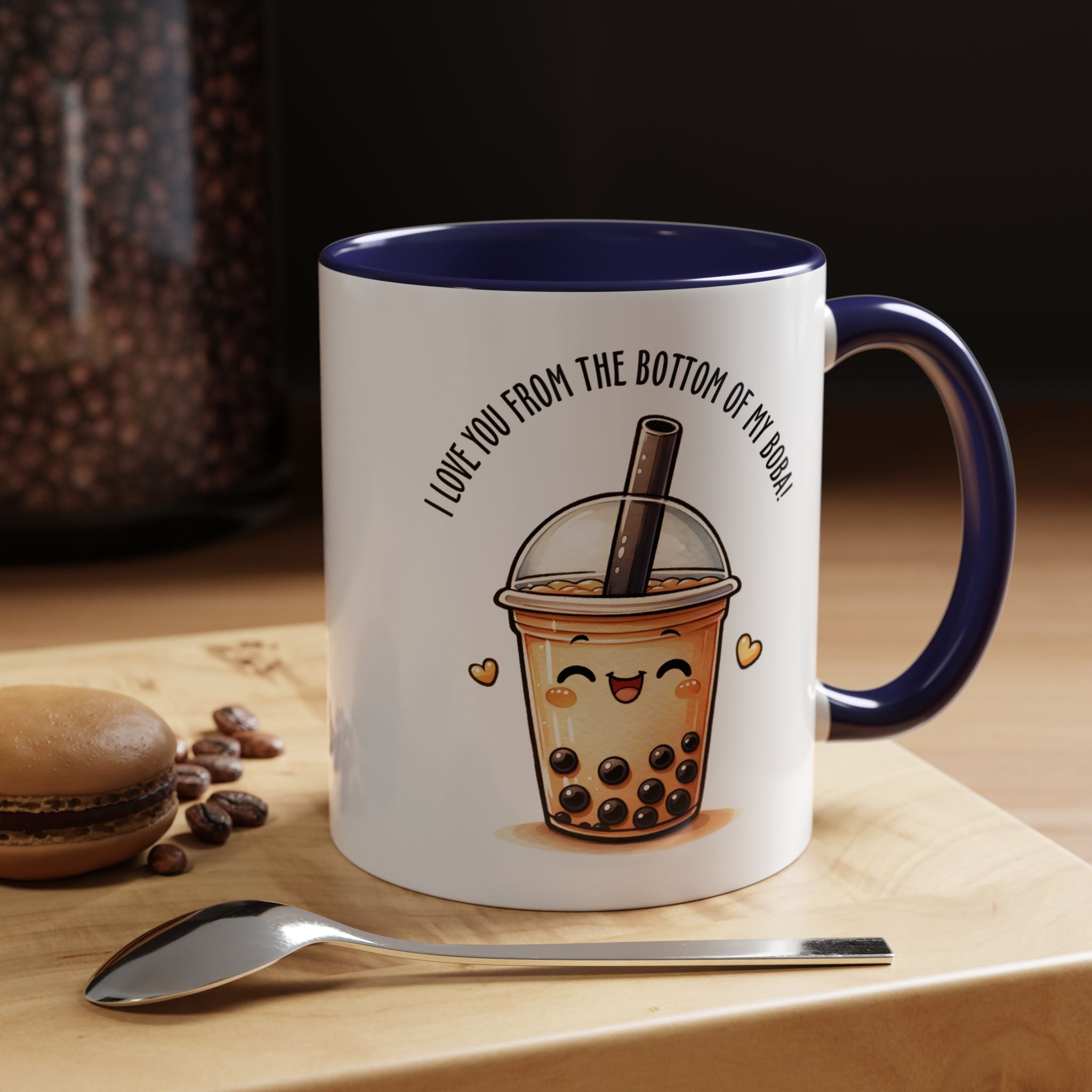 I Love You From The Bottom Of My Boba Mug Lifestyle Mockup | Nutty Designs