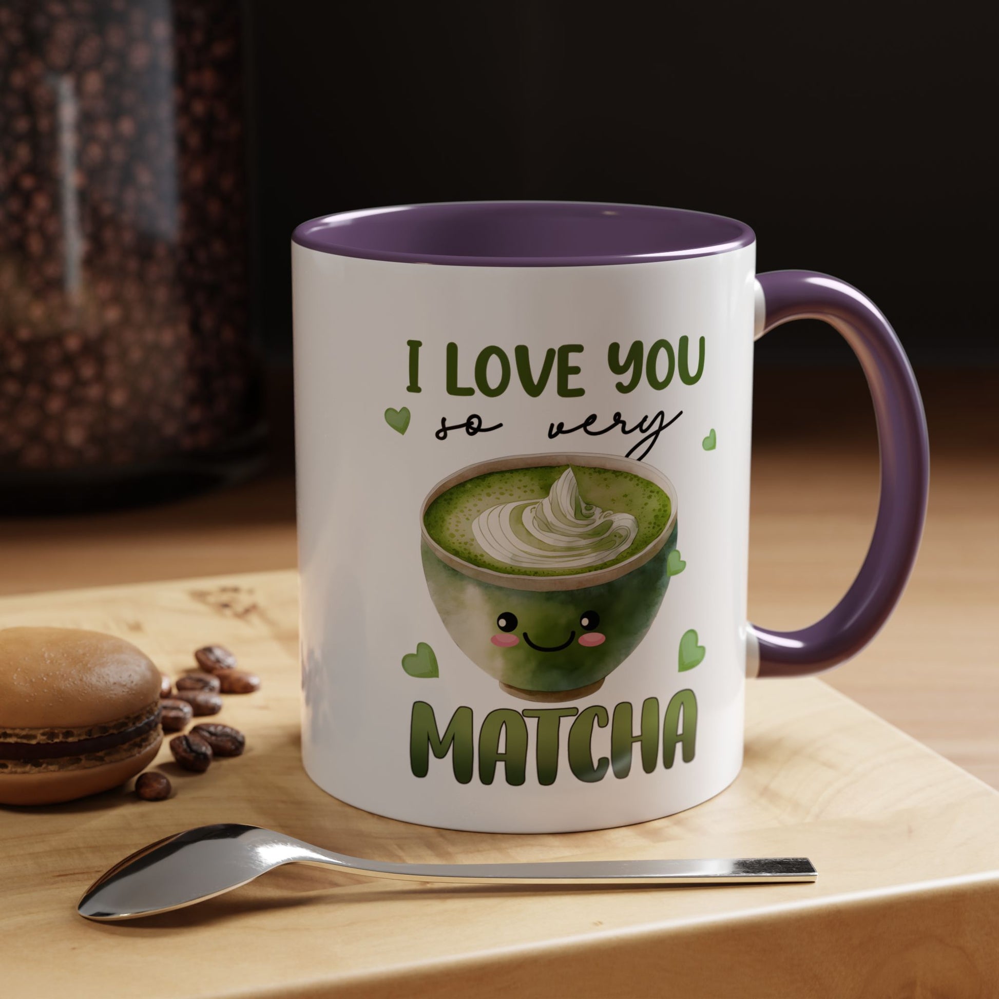 I Love You So Very Matcha Mug Lifestyle Mockup | Nutty Designs