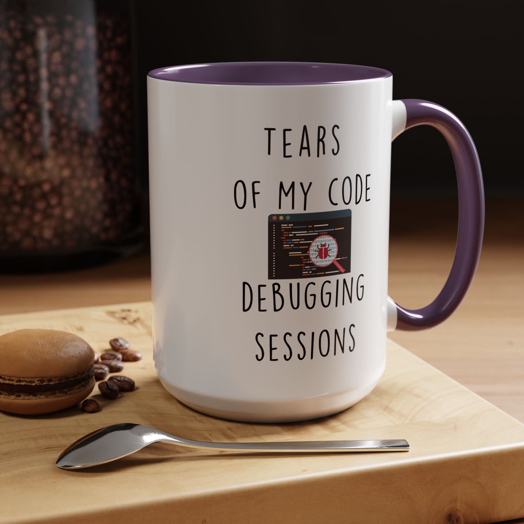 Funny Coffee Mug, Personalized Mug, Tears Of My Code Debugging Sessions, Accent Cup (11, 15oz), Sarcastic Mug,  Tea Cup, Gift Under 20