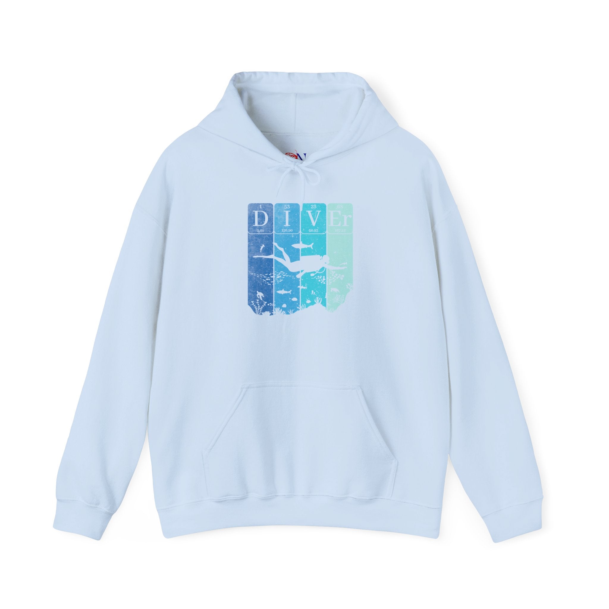 Diver Graphic Hoodie — Vintage Ocean Scuba Hooded Sweatshirt