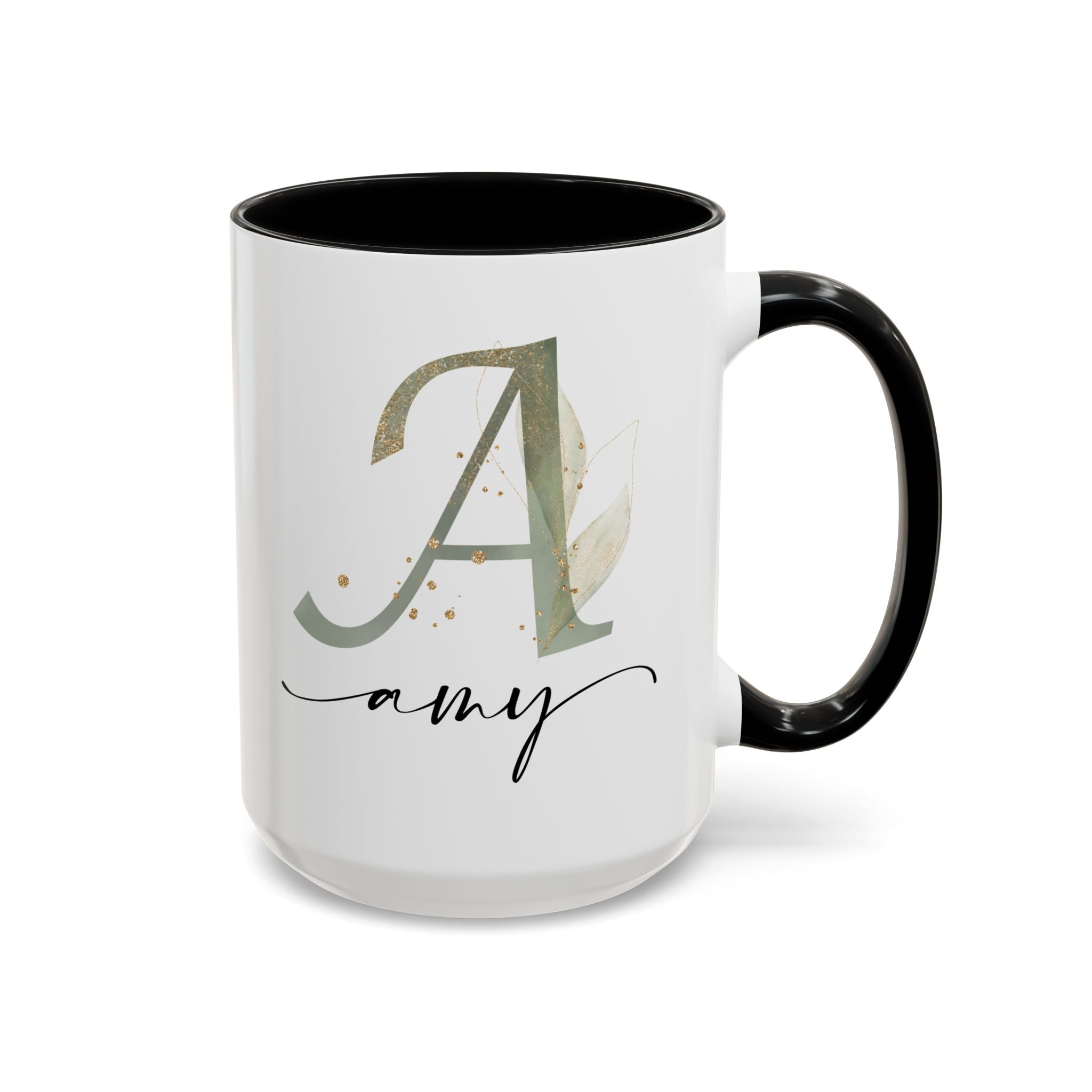 Personalized Floral Initial Coffee Mug for her, Custom Name Mug, Wedding Favor, Unique Home Décor Coffee Cup, Girlfriend Gift, Monogram Mug