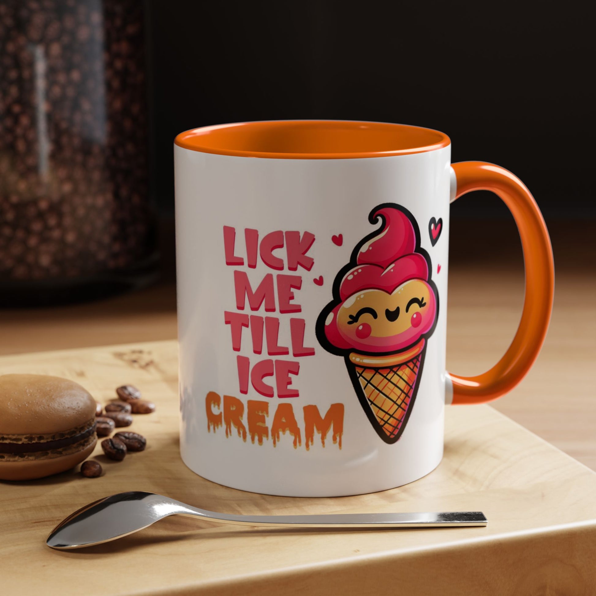 Lick Me Till Ice Cream Mug Lifestyle Mockup | Nutty Designs