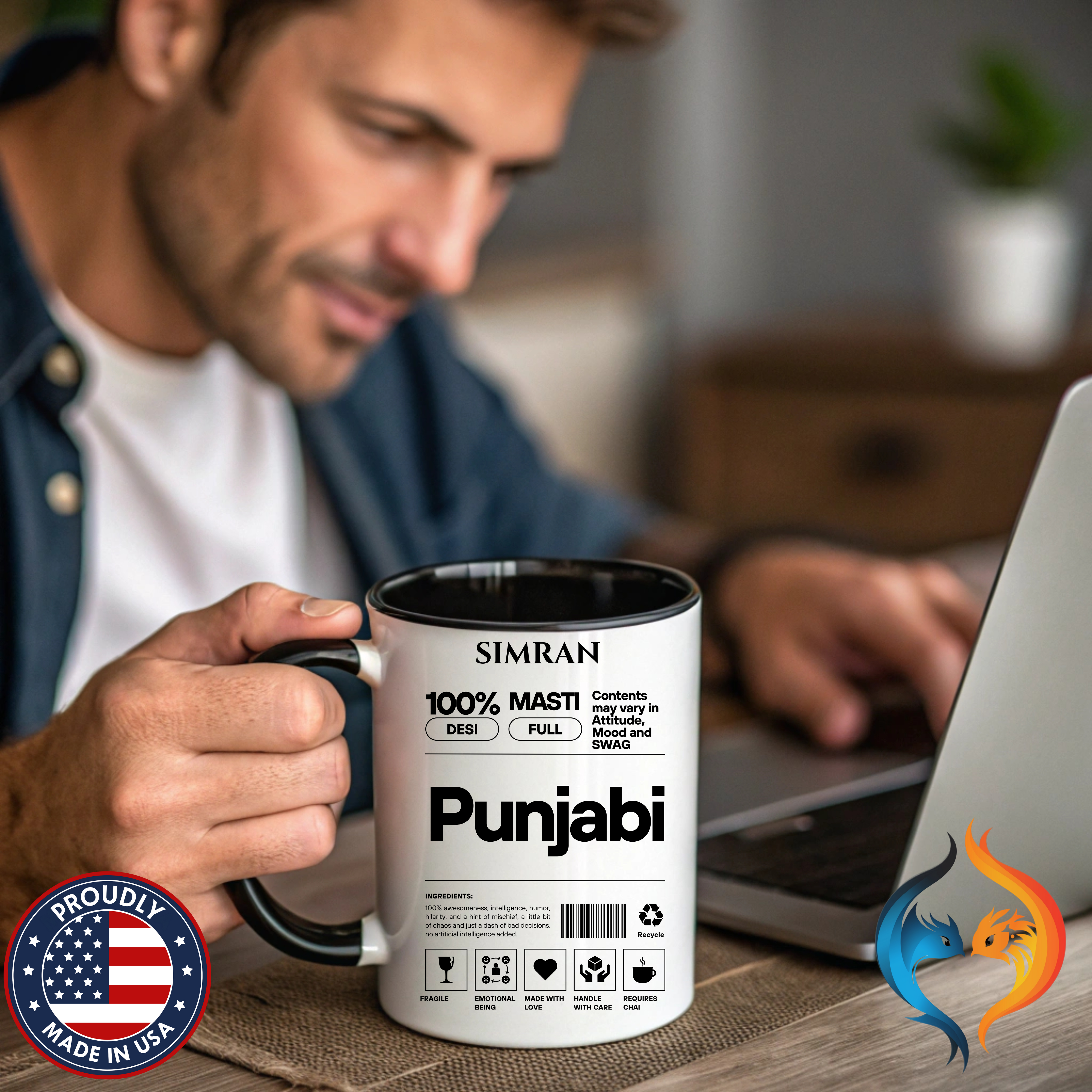 Forever My Jaan Punjabi Sikh Couples Romantic Mug Lifestyle Mockup | Nutty Designs