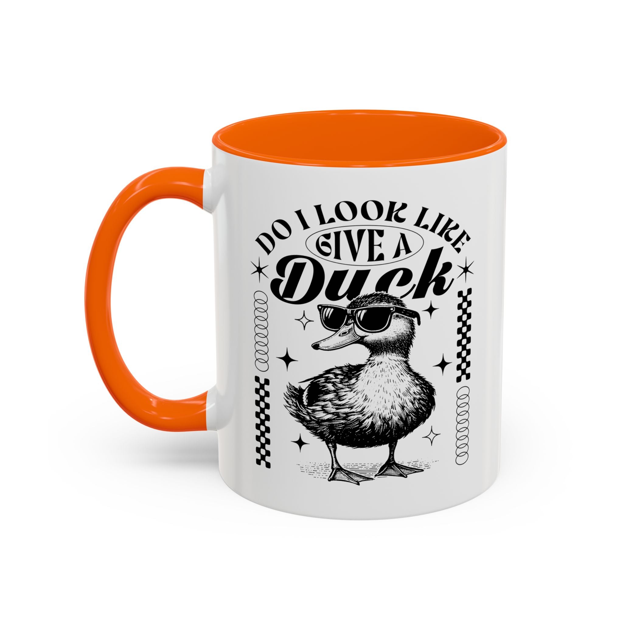 Funny Coffee Mug, Personalized Mug, Cute Do I Look Like I Give A Duck, Accent Cup (11, 15oz), Gift Under 20, White Elephant Animal Lover Cup