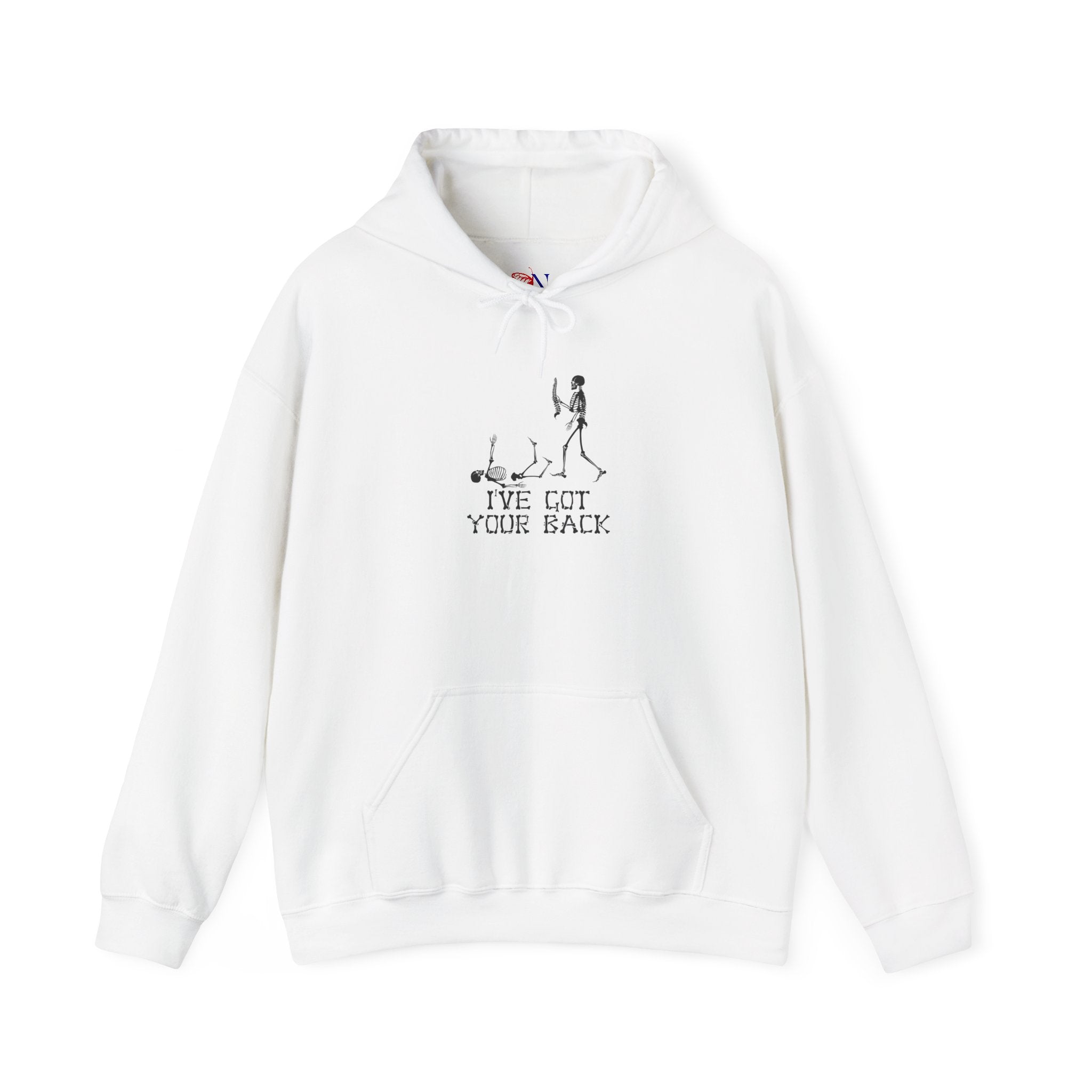 Hoodie "I've Got Your Back" Vintage Skeleton Helping Design
