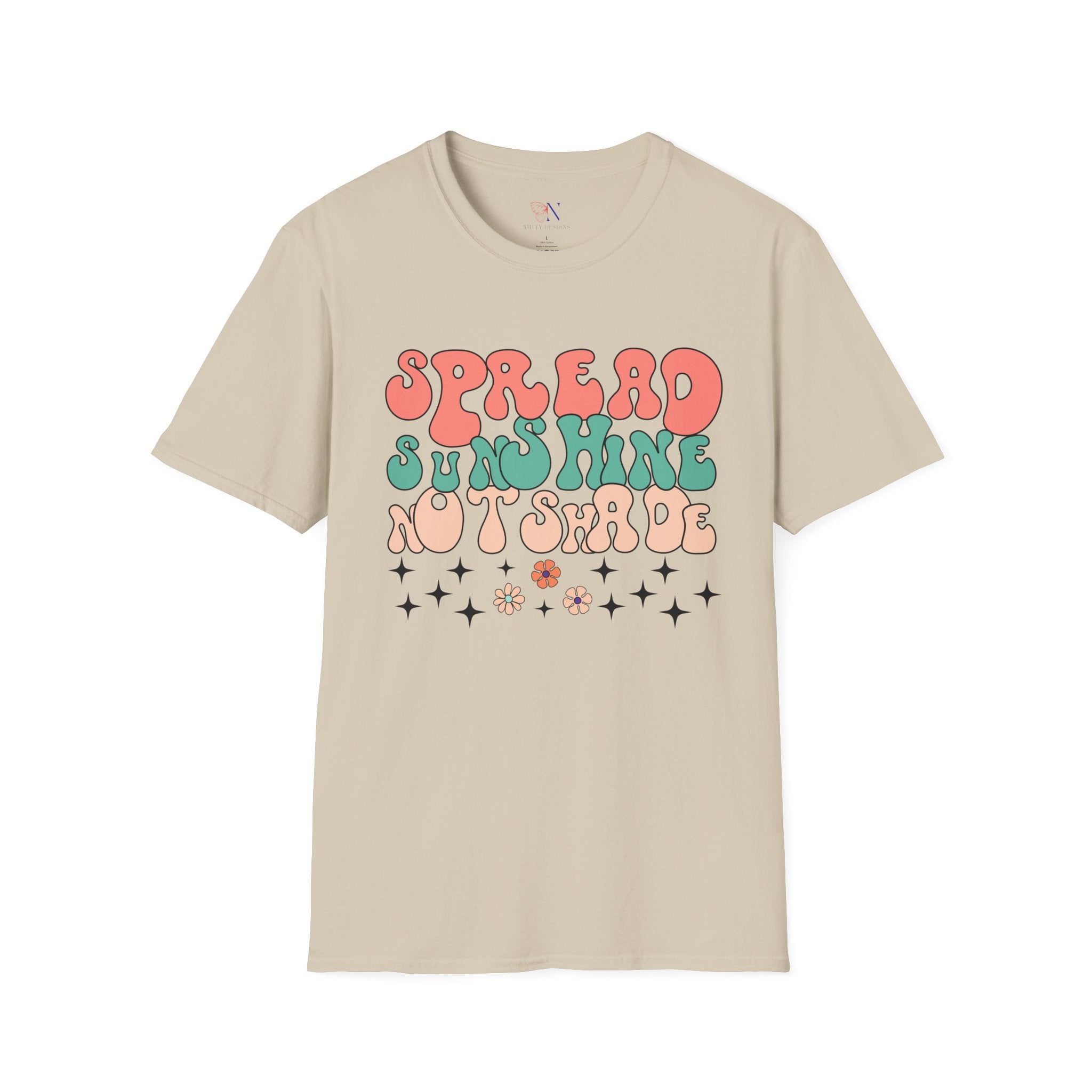 Retro Sunshine Not Shade T-Shirt, Positive Vibes Tee, Inspirational Shirt, Happy Vibes Top, Motivational tshirt, Sunny Days Apparel