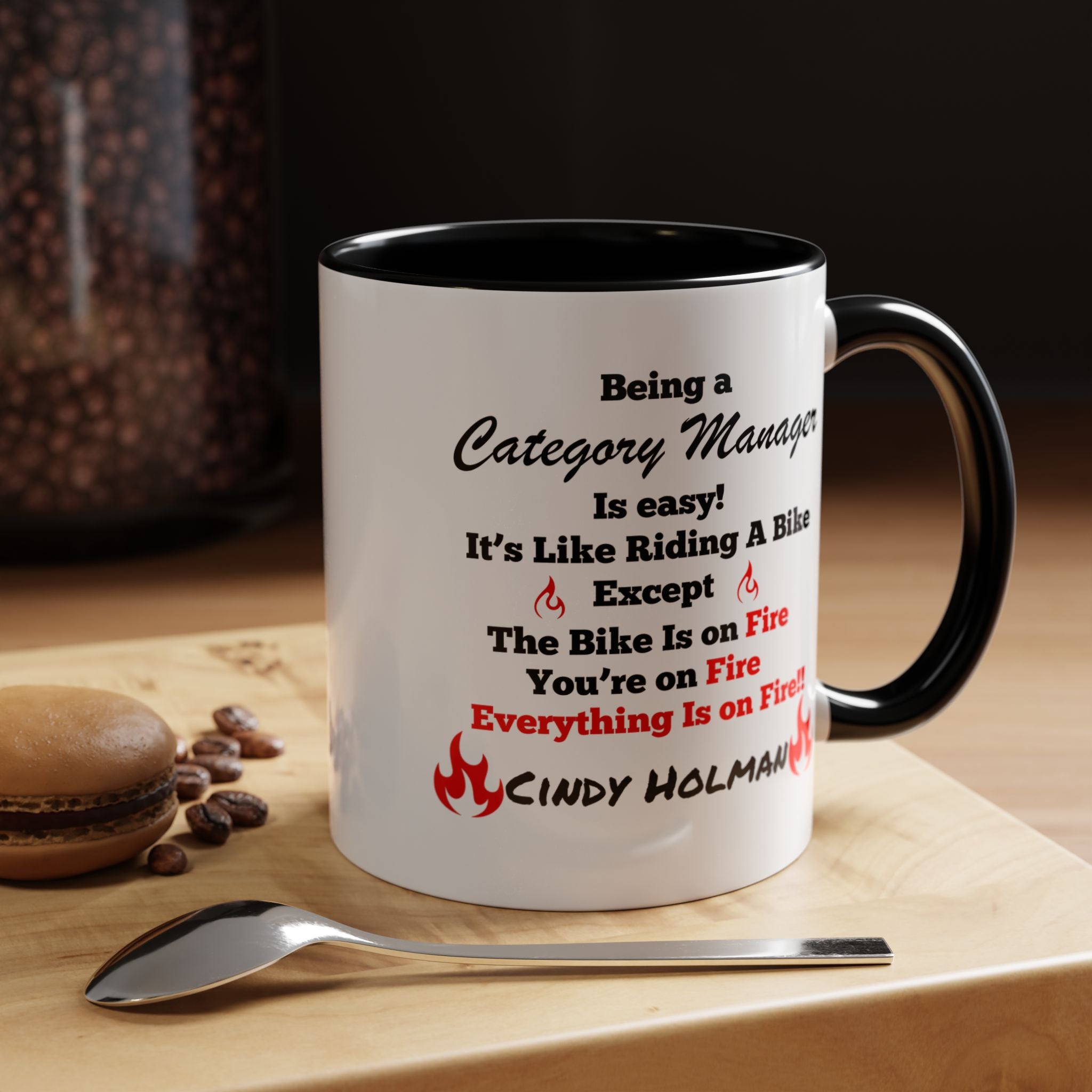 Being A Category Manager Is Easy Accent Coffee Mug — Funny Office Manager Gift (11/15oz)