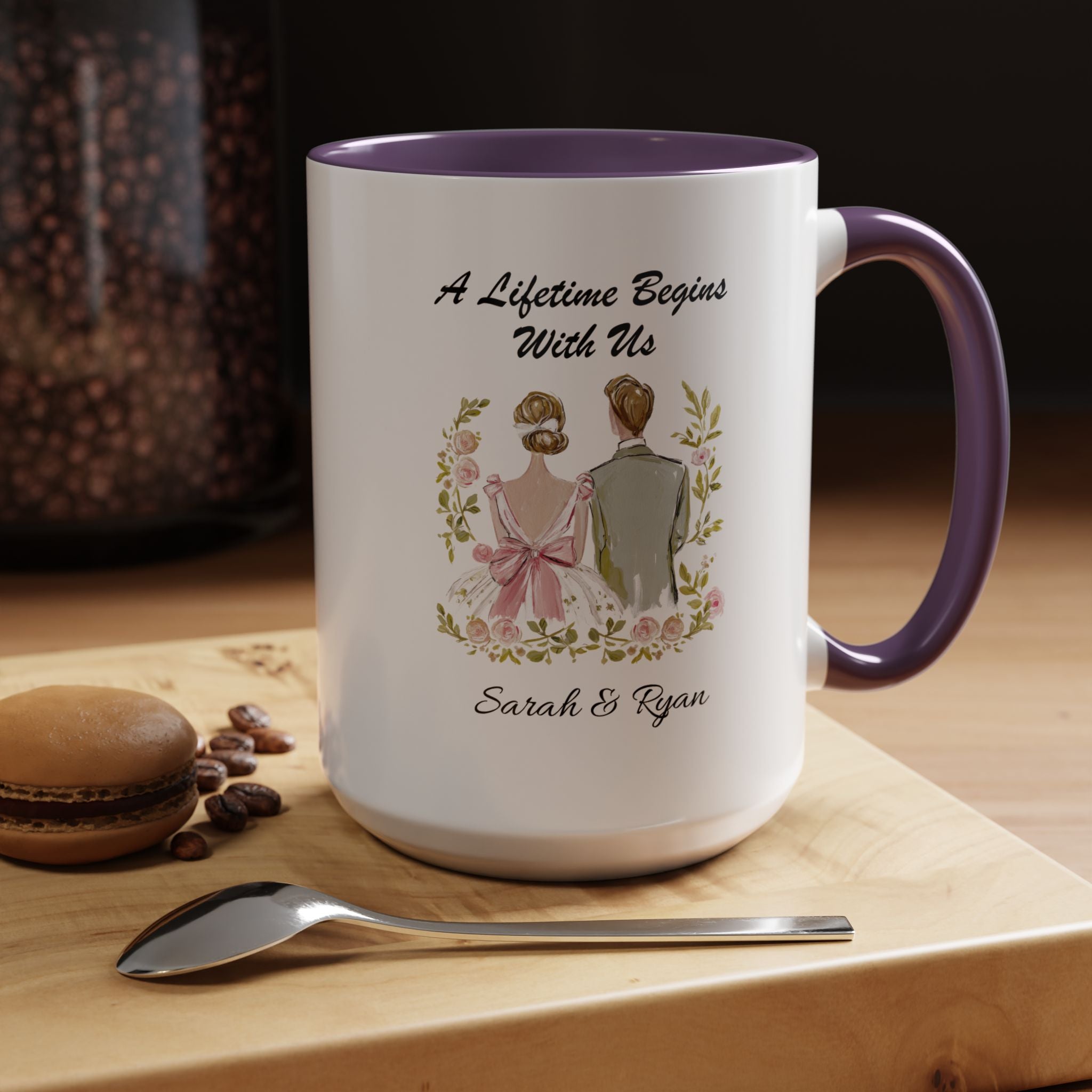 Personalized Indian Couple Mug - A Lifetime Begins With Us