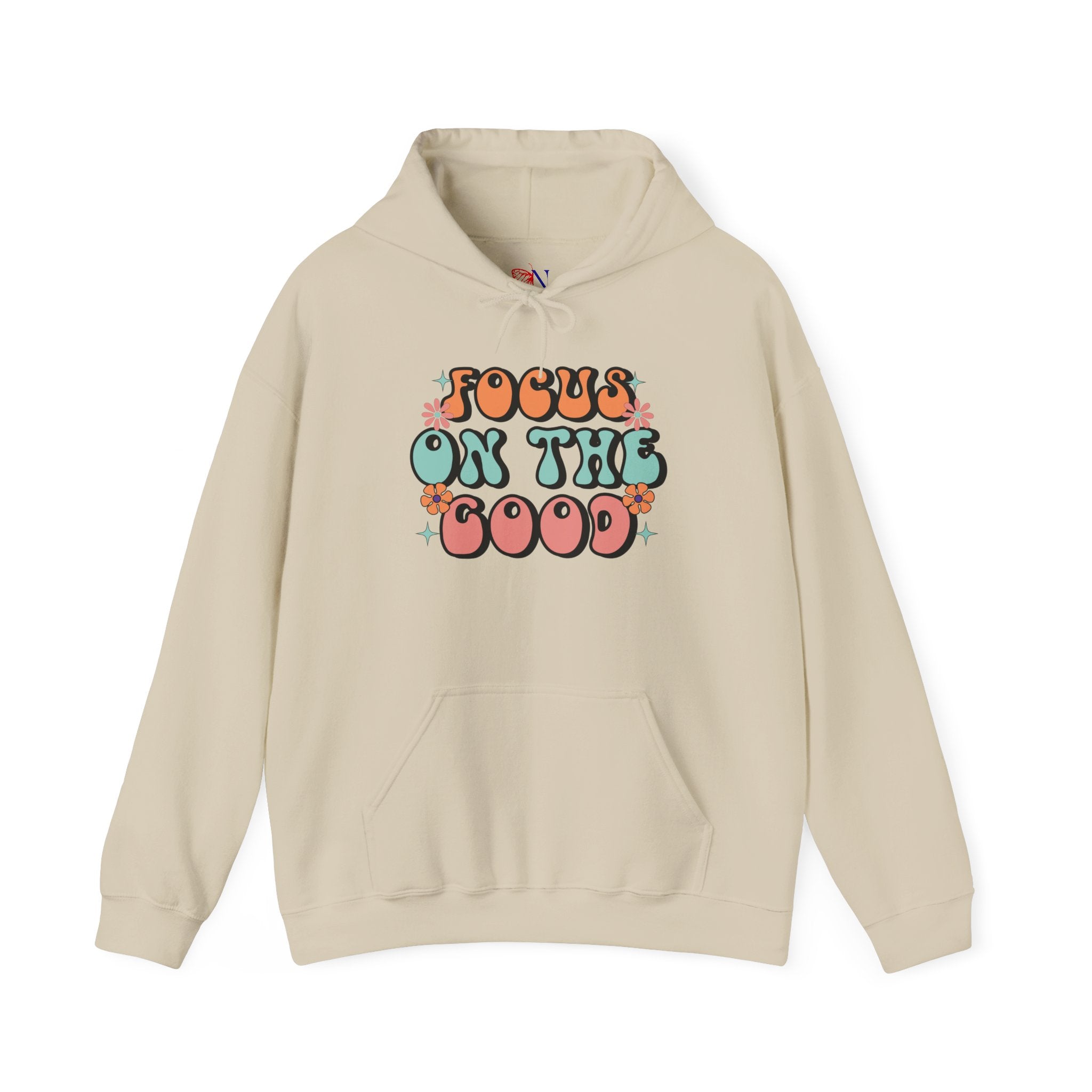 Focus On The Good Hoodie — Retro Positive Quote Pullover