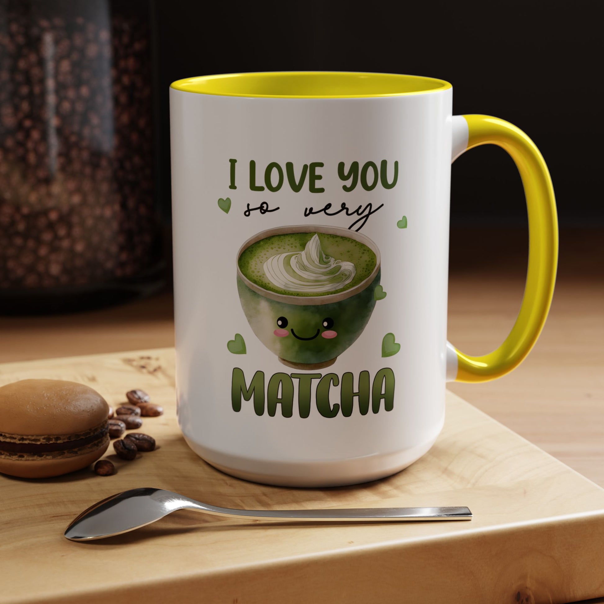 I Love You So Very Matcha Mug Lifestyle Mockup | Nutty Designs