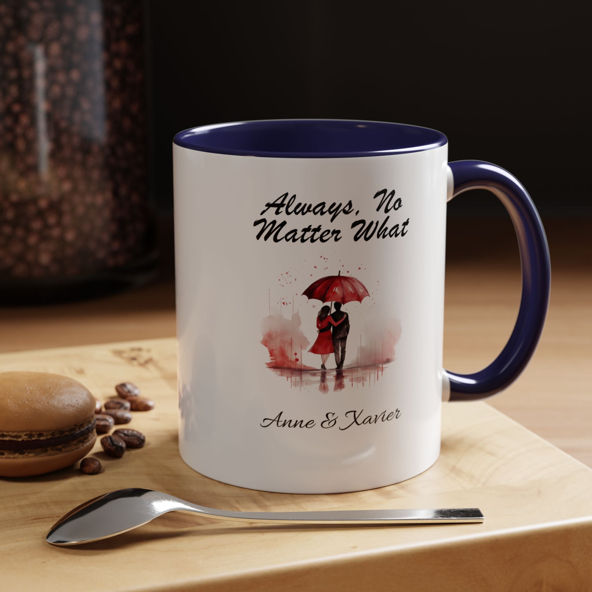 Always, No Matter What Couple Illustration Mug | Accent Coffee Mug