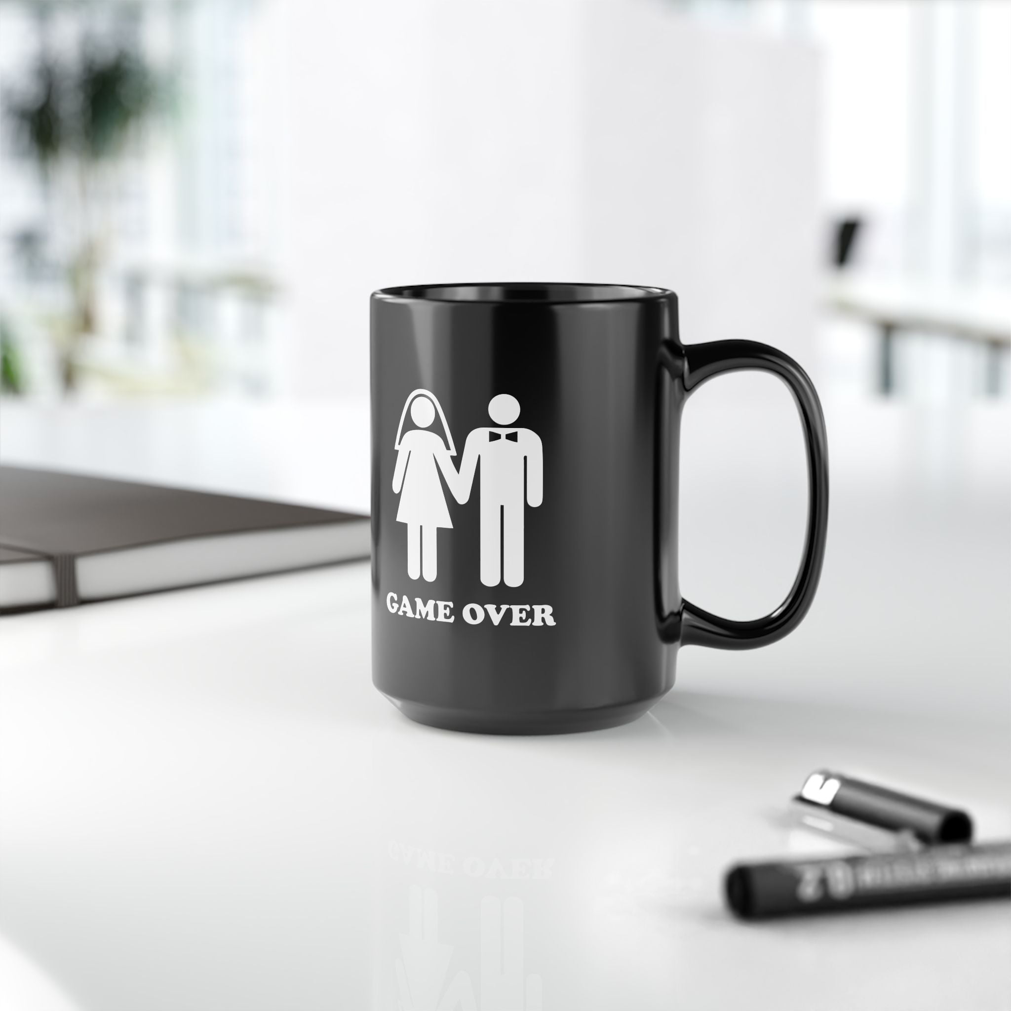 Game Over | Funny Coffee Mug, Sarcastic Tea Cup, Unique Gift Idea
