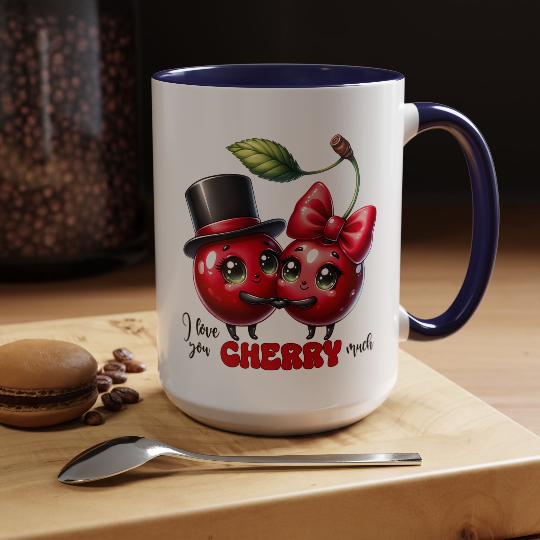 Personalized Cherry Couple Mug - I Love You Cherry Much