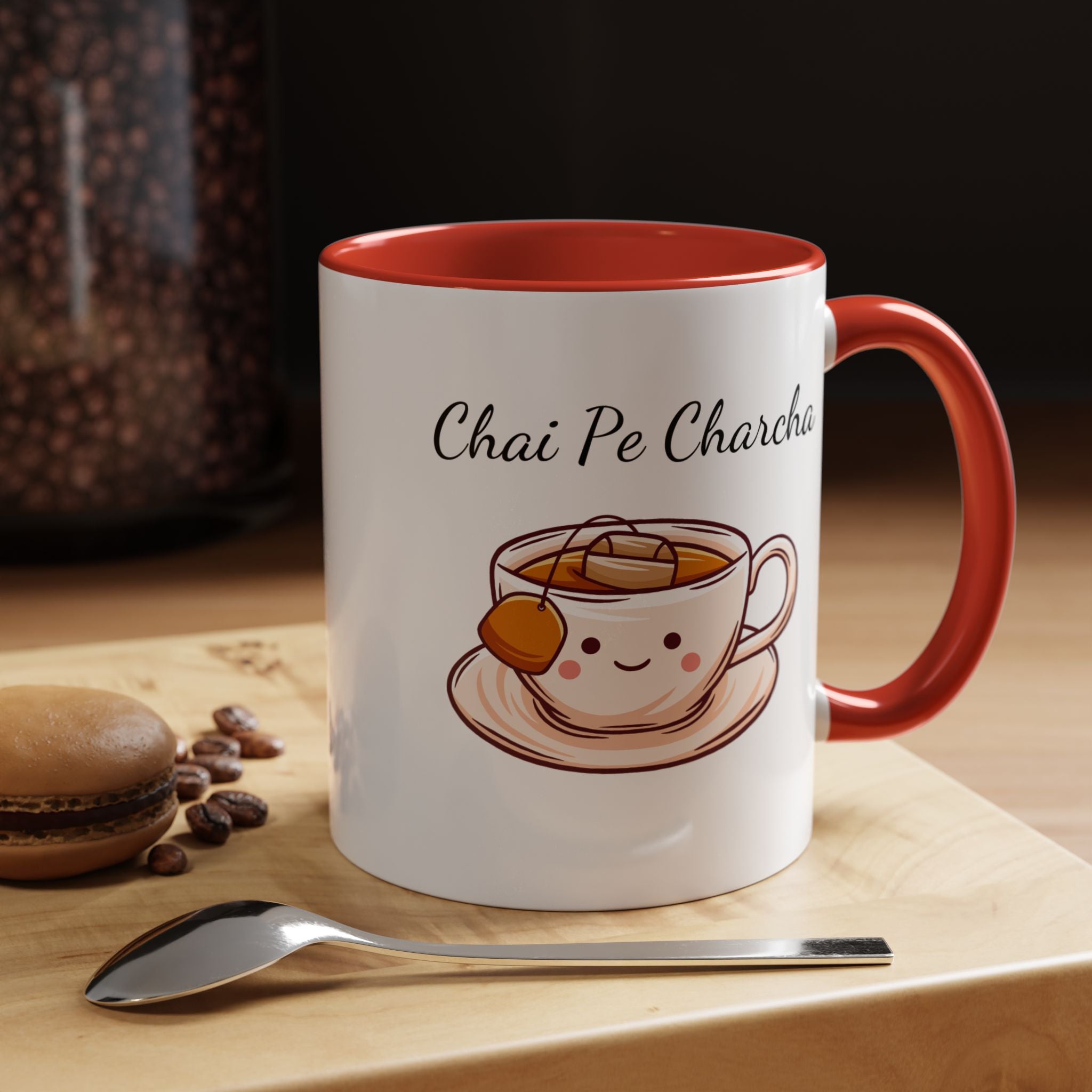 Funny Coffee Mug, Personalized Mug, Chai Pe Charcha Accent Cup 11/15oz, Indian Pakistani Punjabi, BJP Narendra Modi Lover Tea Chai Lover Cup