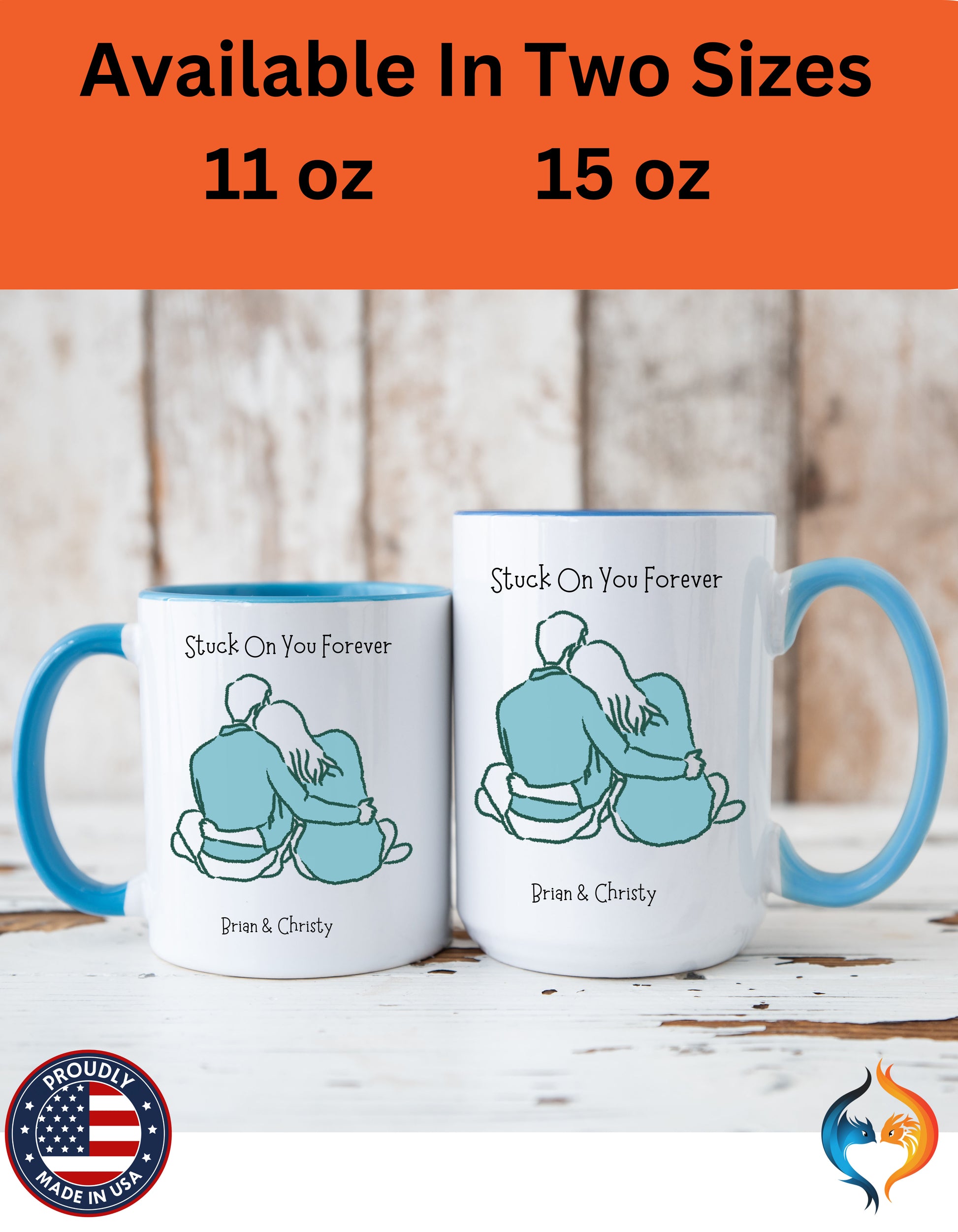 Stuck On You Forever Romantic , Anniversary Mug Lifestyle Mockup | Nutty Designs