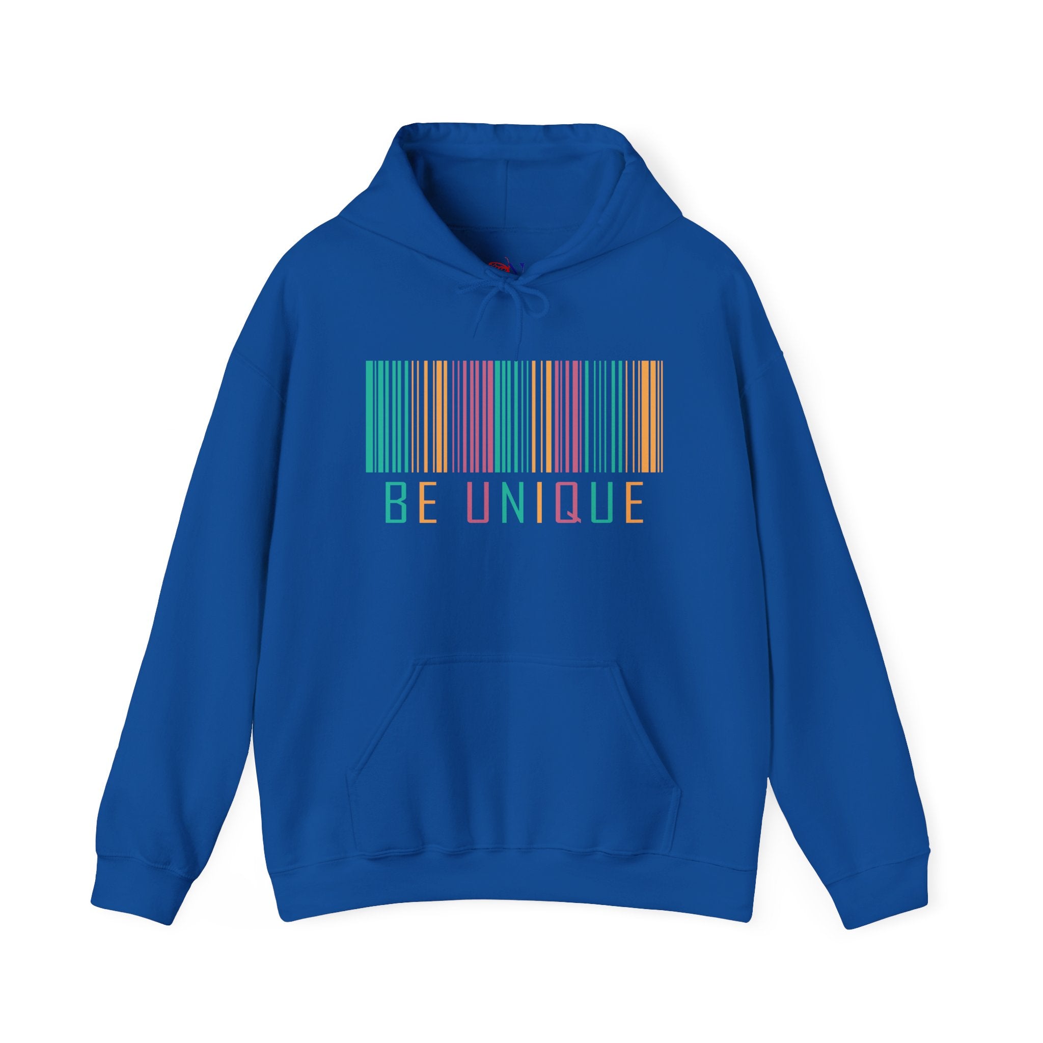Be Unique Color Barcode Hoodie – Inspirational Pastel Graphic Sweatshirt
