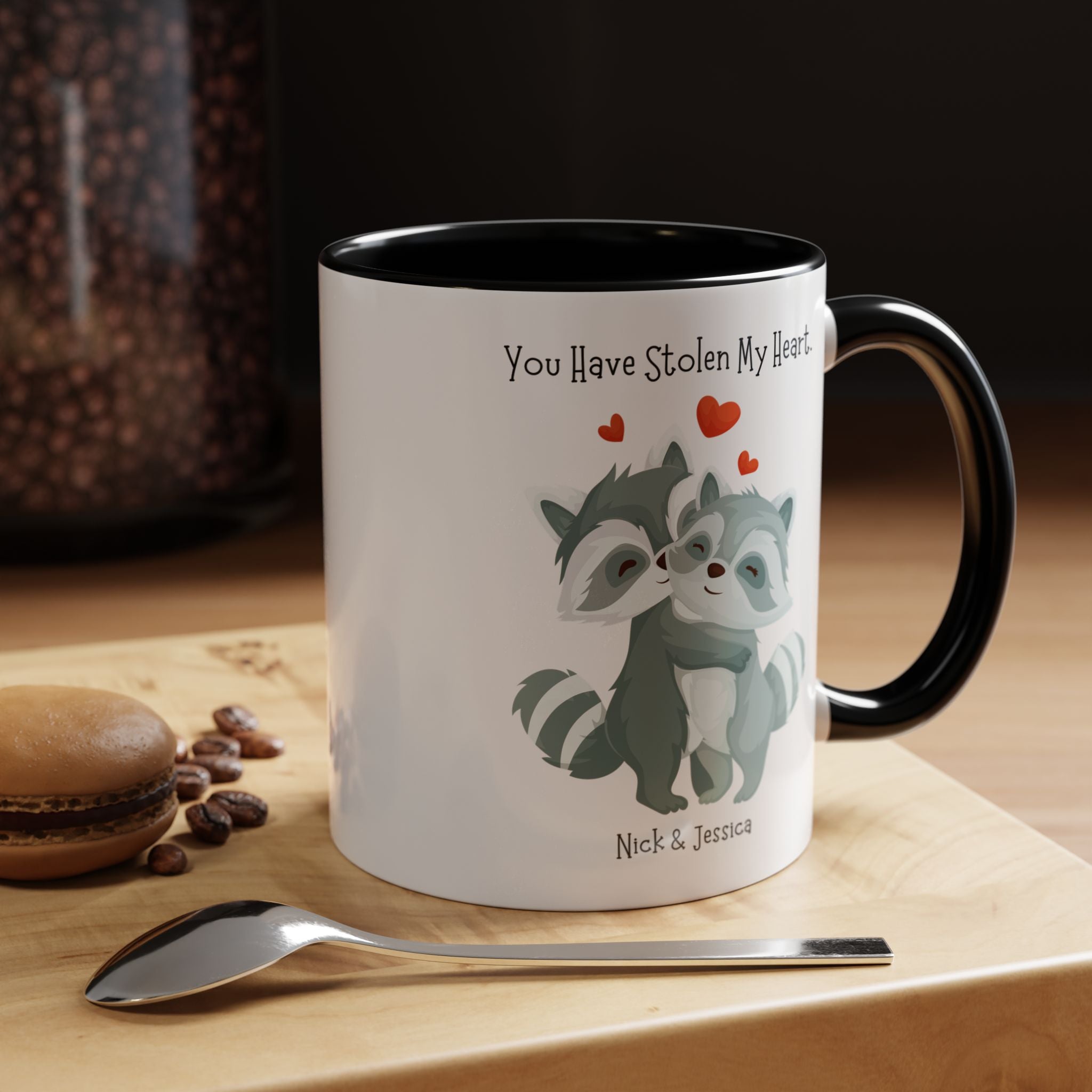 You Have Stolen My Heart Personalized Romantic Accent Cup 11/15oz, Anniversary Valentines , V-Day, Couples Gift, Perfect for spouse, GF, BF