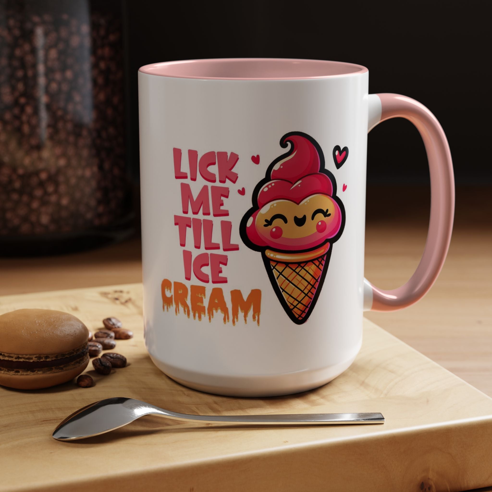 Lick Me Till Ice Cream Mug Lifestyle Mockup | Nutty Designs