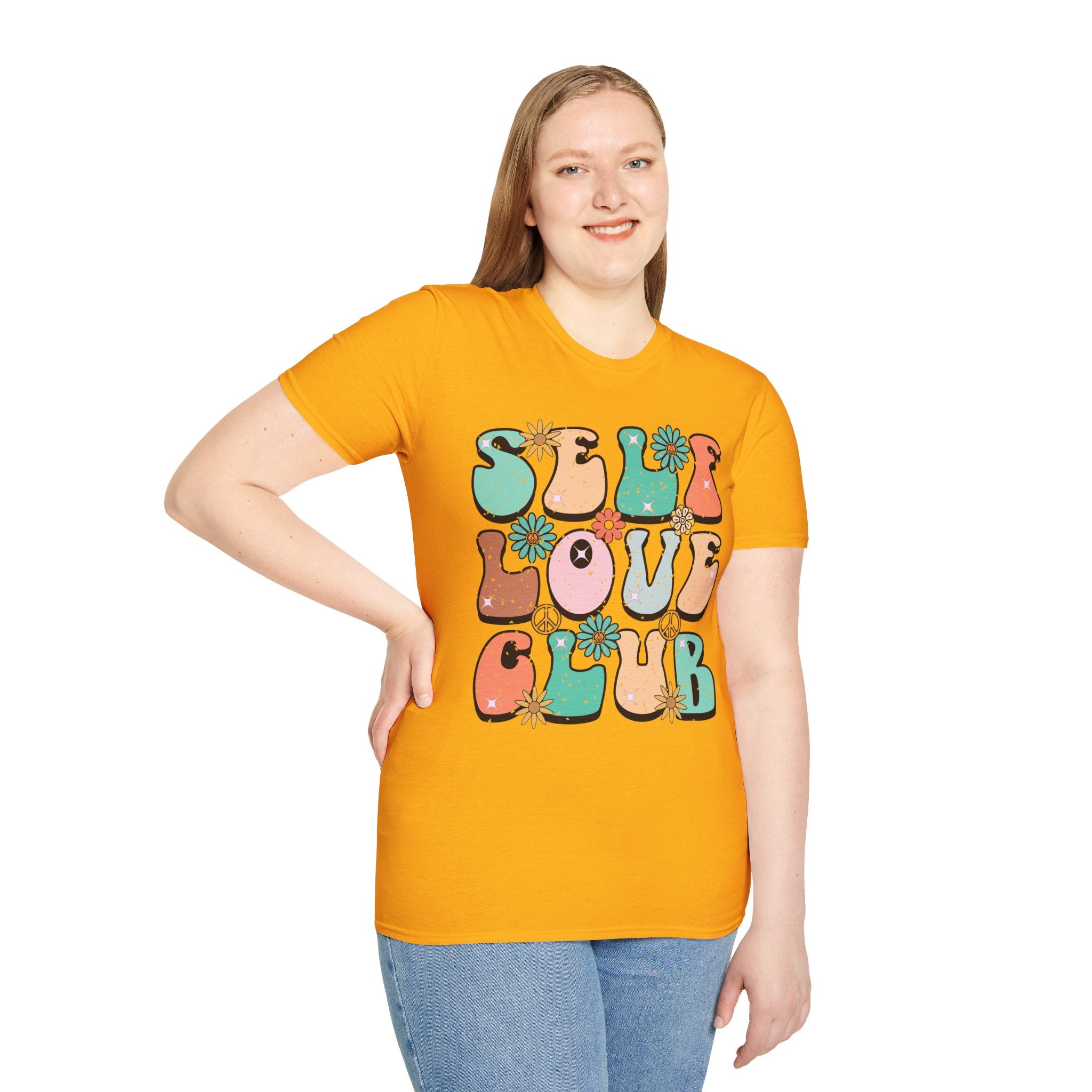 Self Love Club, Encouraging T-Shirt, Happy T-Shirt, Positive Sayings Tshirt, Good Vibes Only, Positivity Quotes unisex Shirt