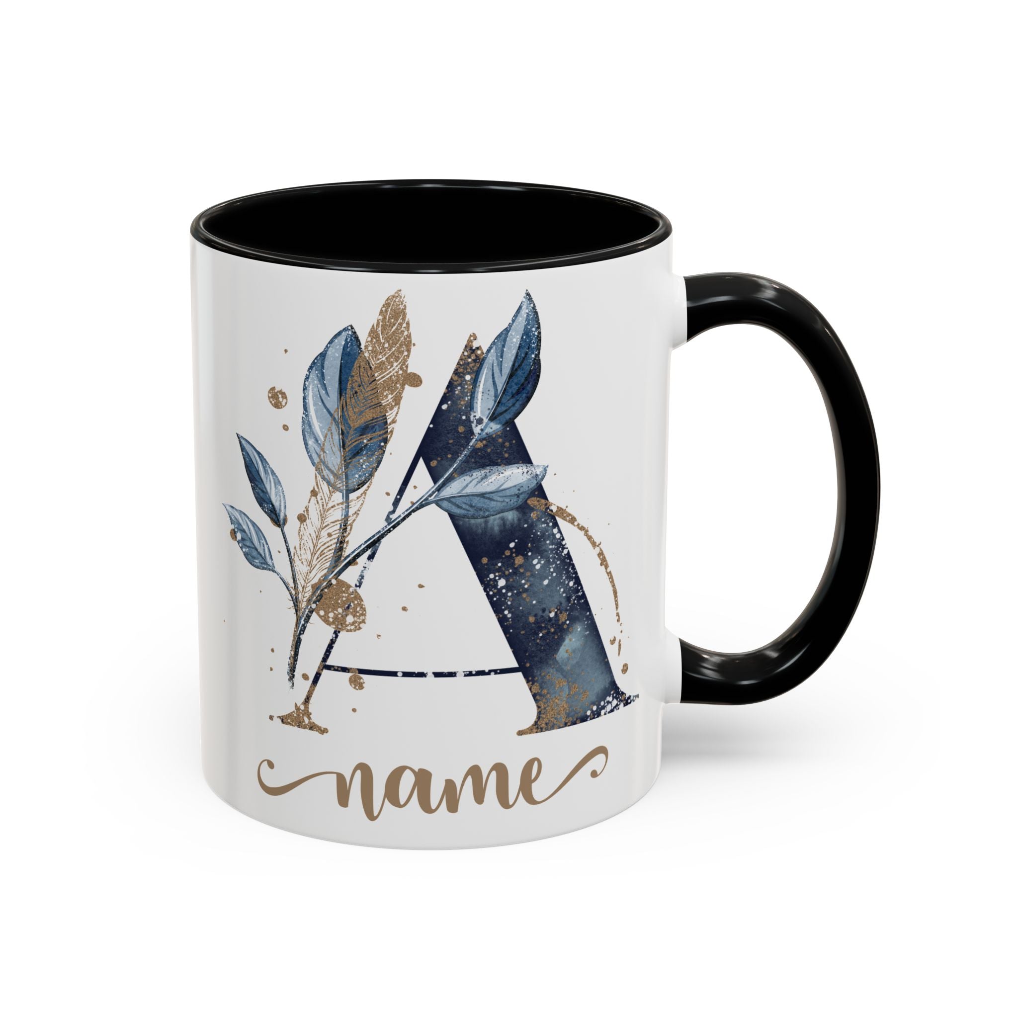 Personalized Floral Initial Coffee Mug for her, Custom Name Mug, Wedding Favor, Unique Home Décor Coffee Cup, Girlfriend Gift, Monogram Mug