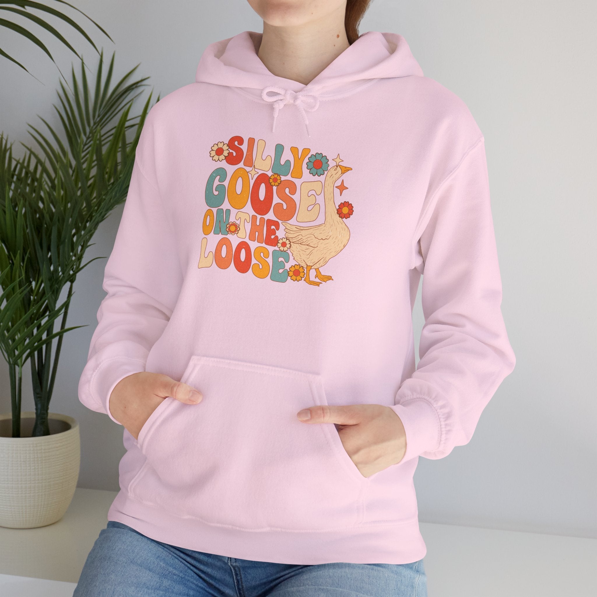 Goose Hoodie — "Silly Goos On The Loose" Retro Cute Graphic Hoodie